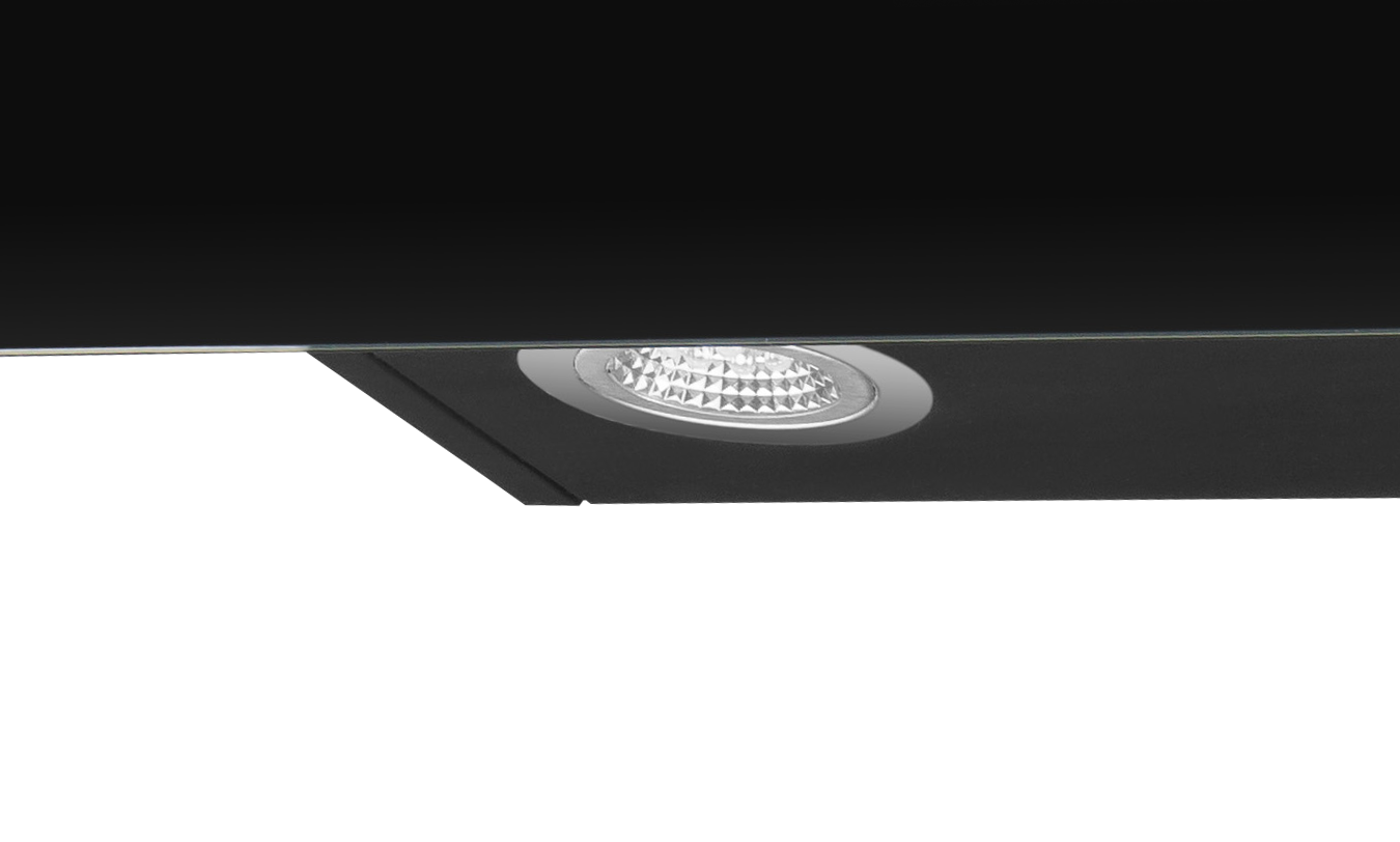 Amica Kaminhaube »KHF 684 611 S« Modernes Schwarz, helles Licht – flexibel und im Nu sauber