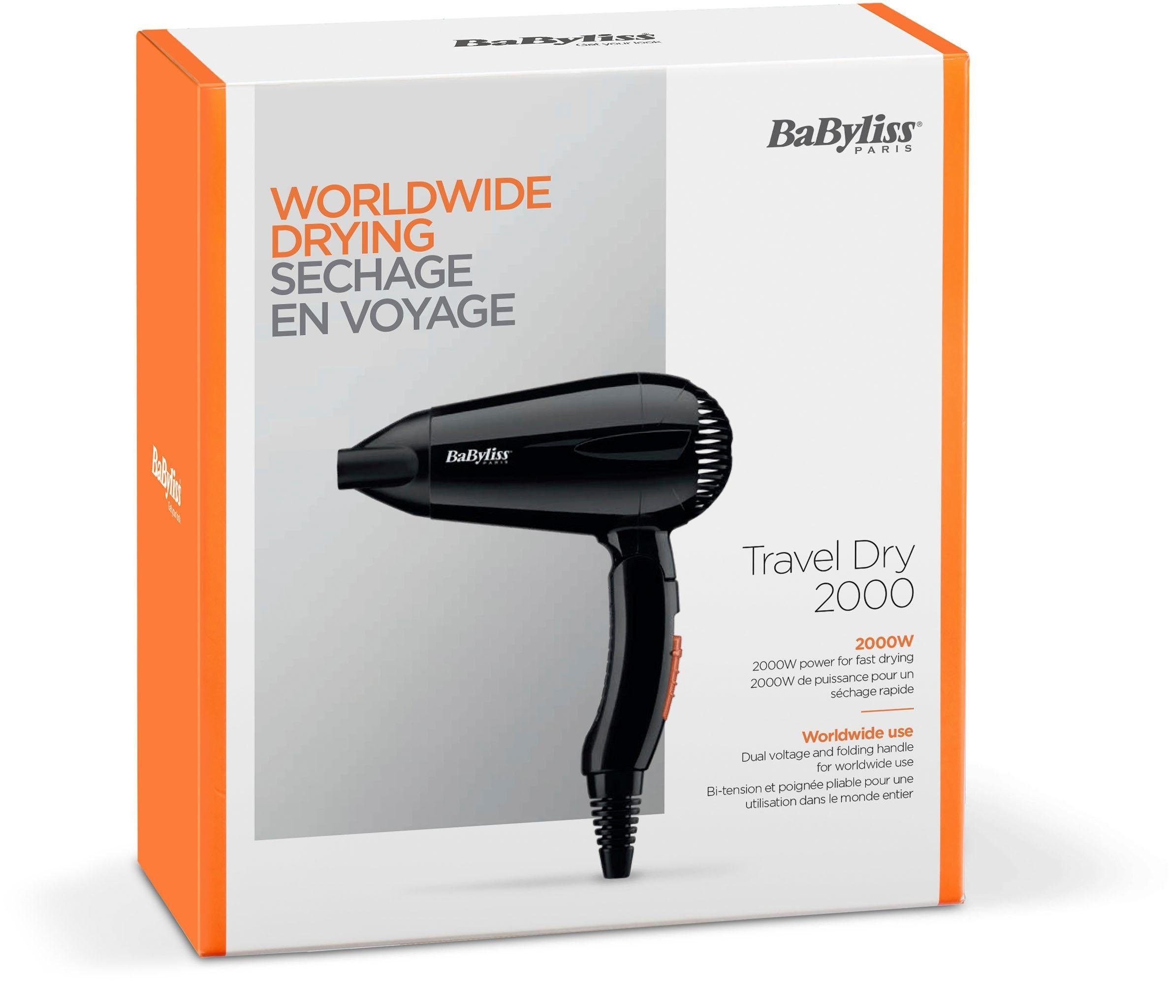 BaByliss Reisehaartrockner »5344E Travel Dry«, 2000 W, 1 Aufsätze, faltbar