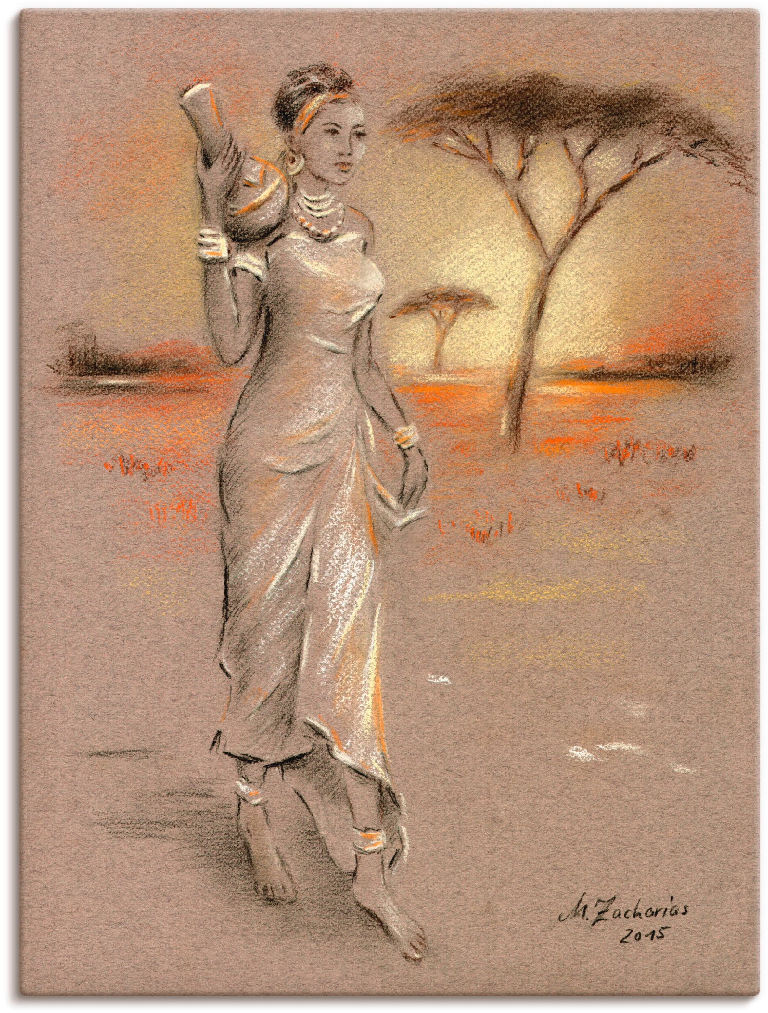 Artland Wandbild »Afrikanische Schönheit«, Frau, (1 St.), als Leinwandbild, günstig online kaufen