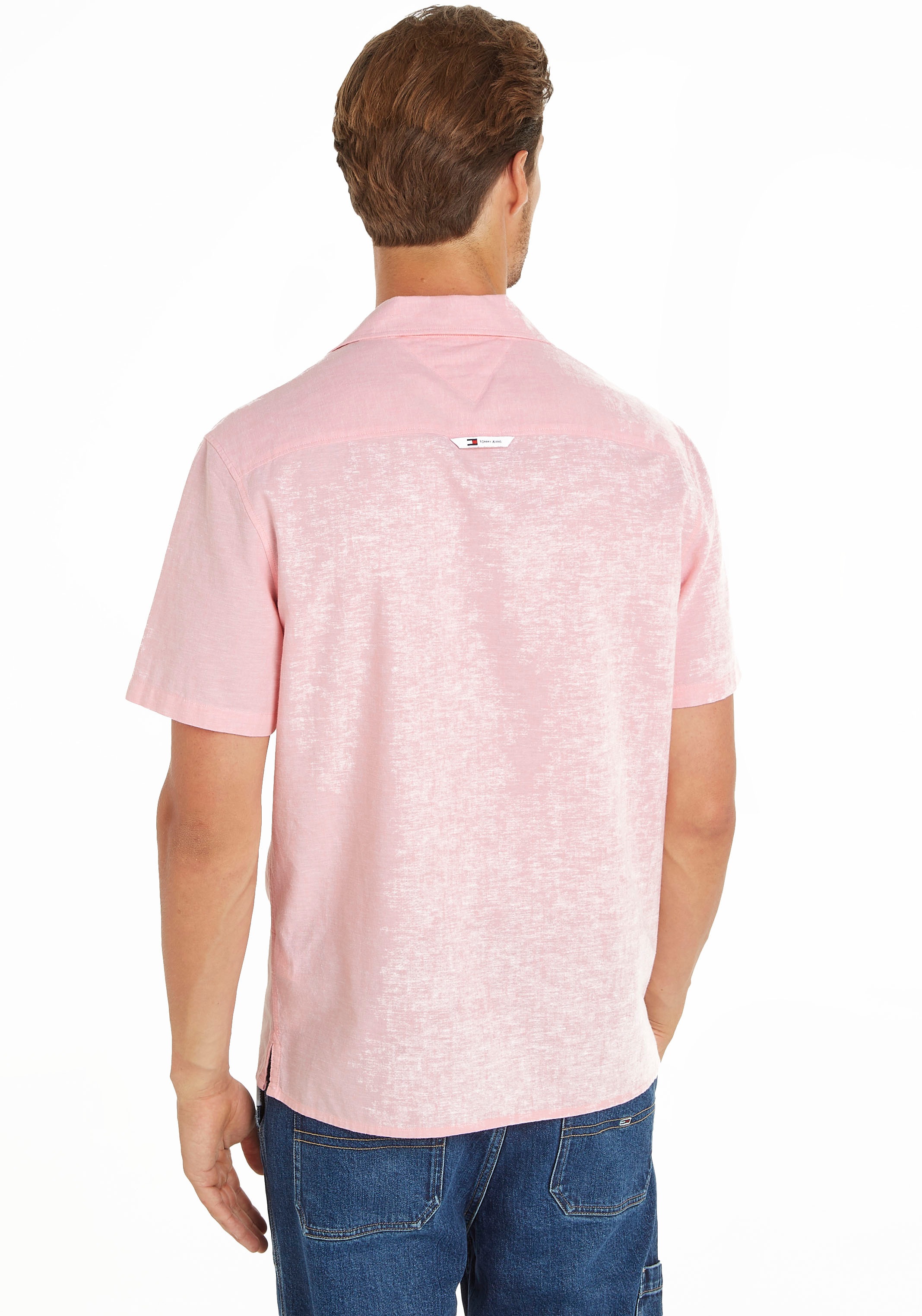 Tommy Jeans Plus Kurzarmhemd »TJM LINEN BLEND CAMP SHIRT EXT«, Große Größen