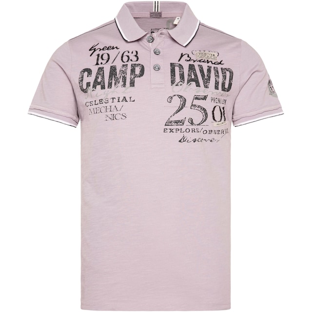 CAMP DAVID Poloshirt, mit Logo Print, Stickereien und Patches online bei