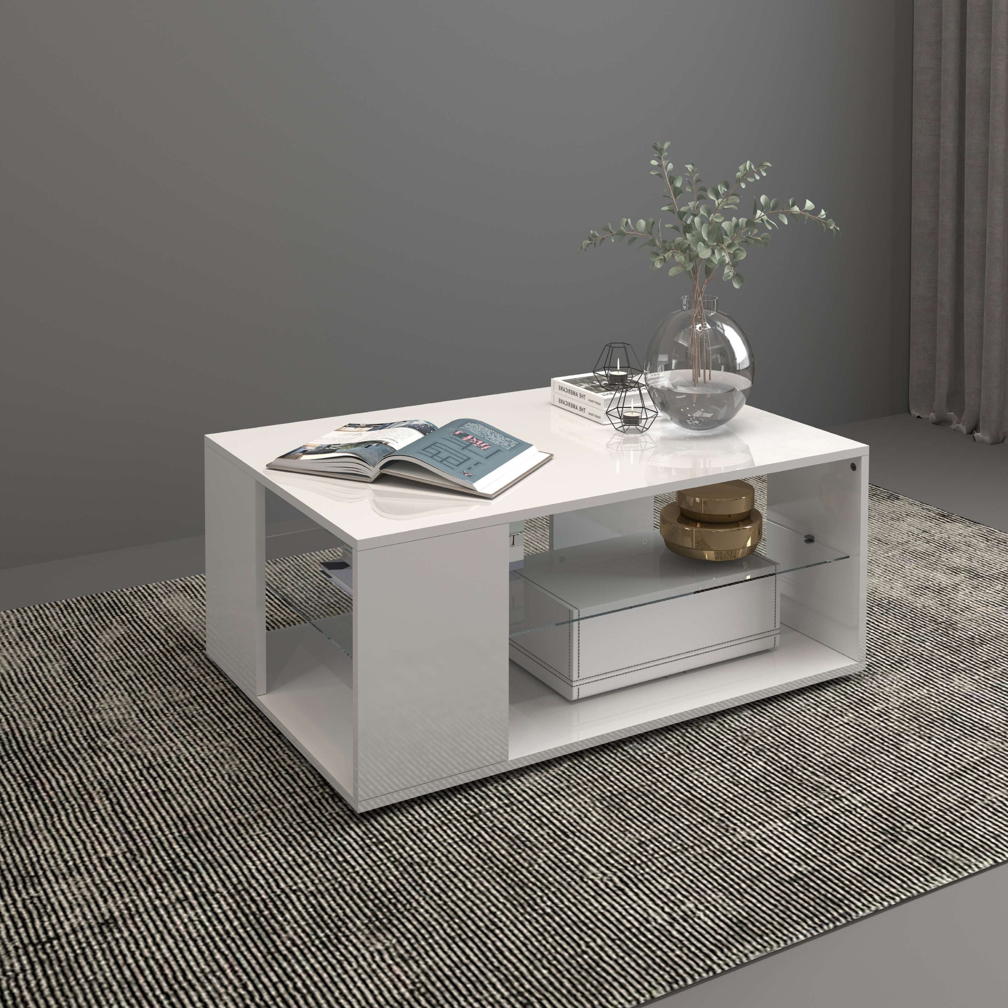 INOSIGN Couchtisch »Egypt Couchtisch,Sofatisch«, (1 St.), Aus glänzend weiß günstig online kaufen