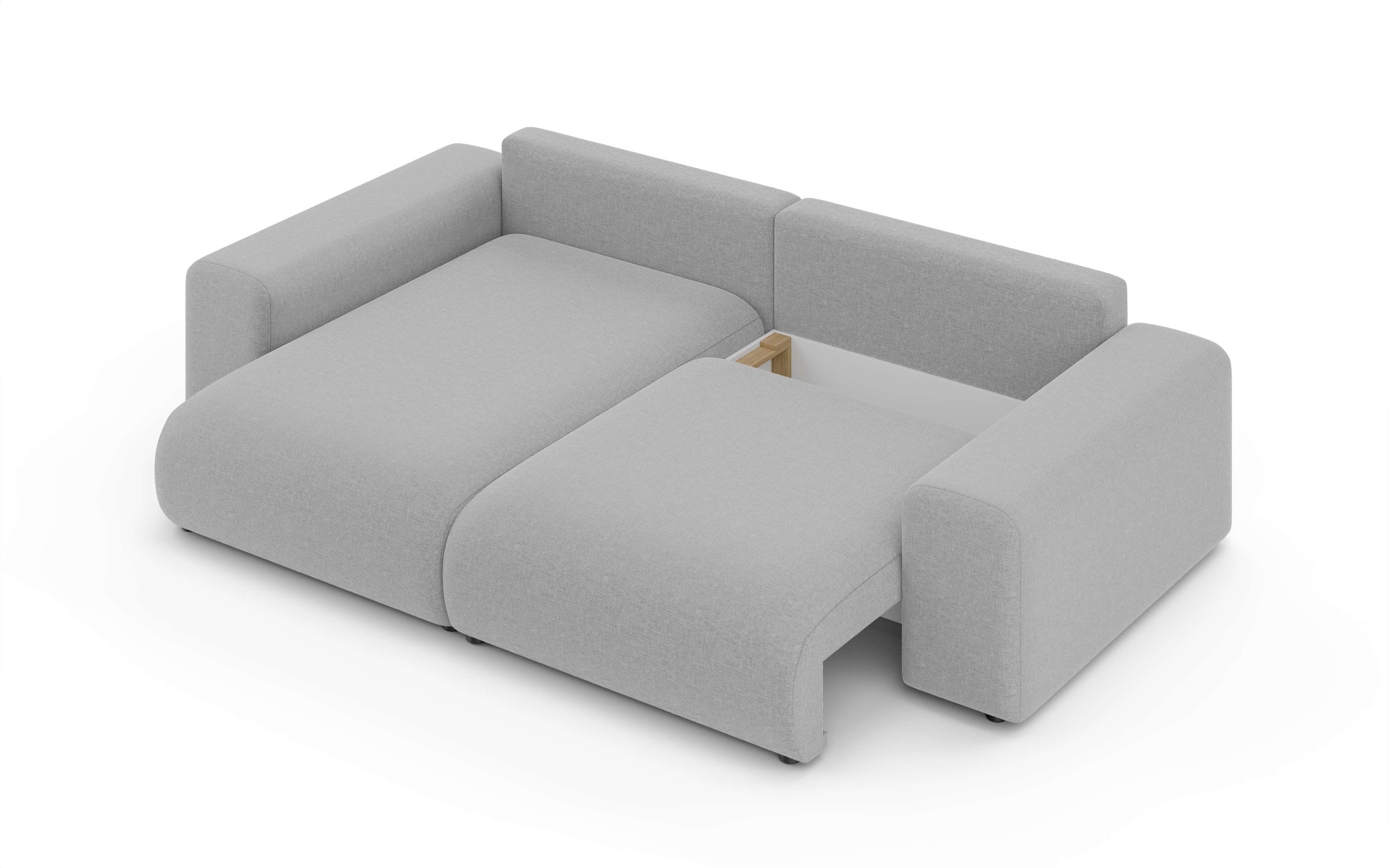 Home affaire Ecksofa »LAKESIDE mit Bettfunktion und Bettkasten, B/T/H 257/166/84 cm«, L-Form, Recamiere beidseitig montierbar, Wellenunterfederung