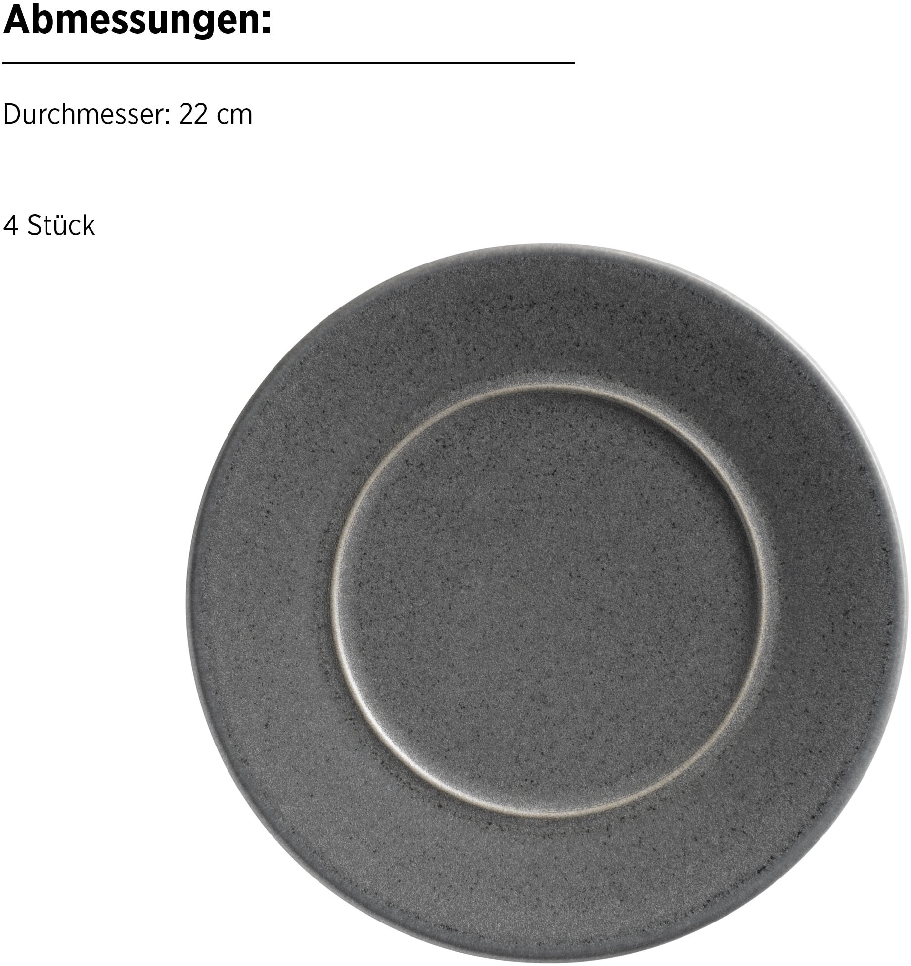 MÄSER Dessertteller »UNICO, Dessertteller Set, Steinzeug«