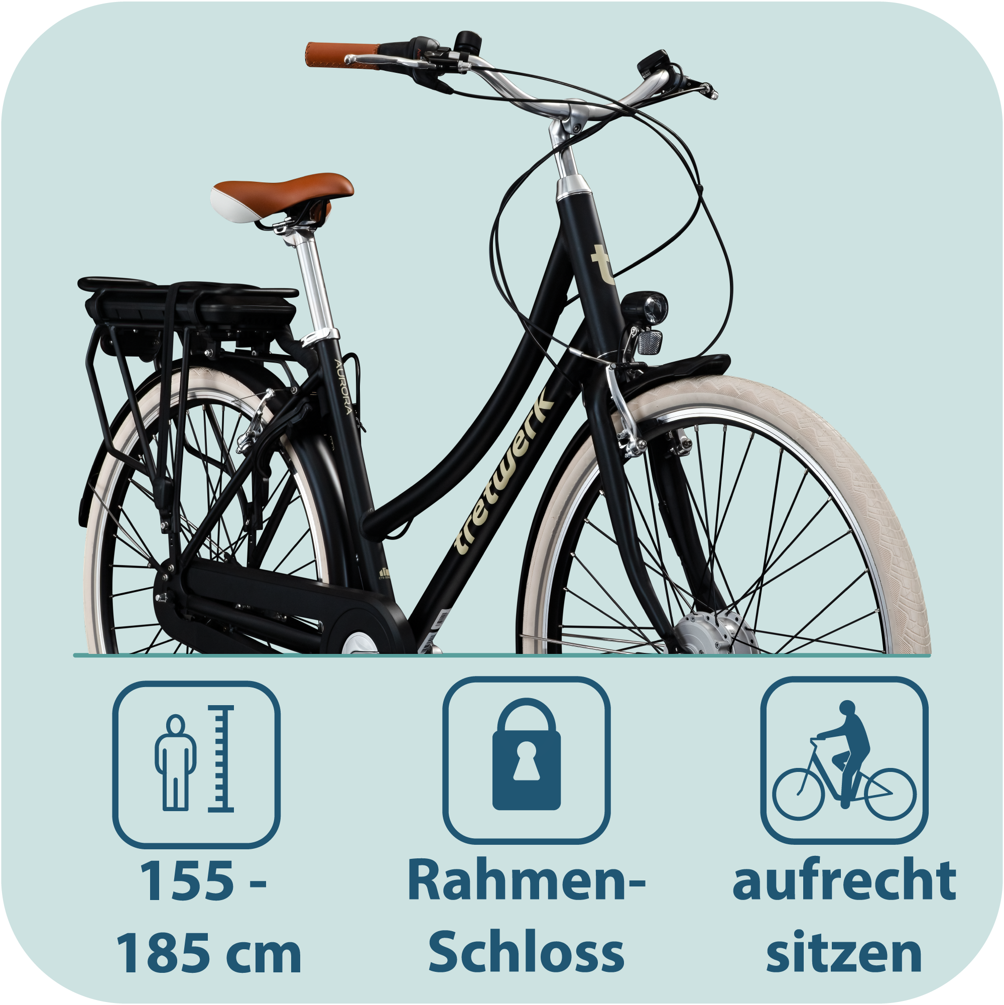 Tretwerk »Aurora« 7 Gang Nabenschaltung Frontmotor 250 W Pedelec, Elektrofahrrad für Damen und Herren