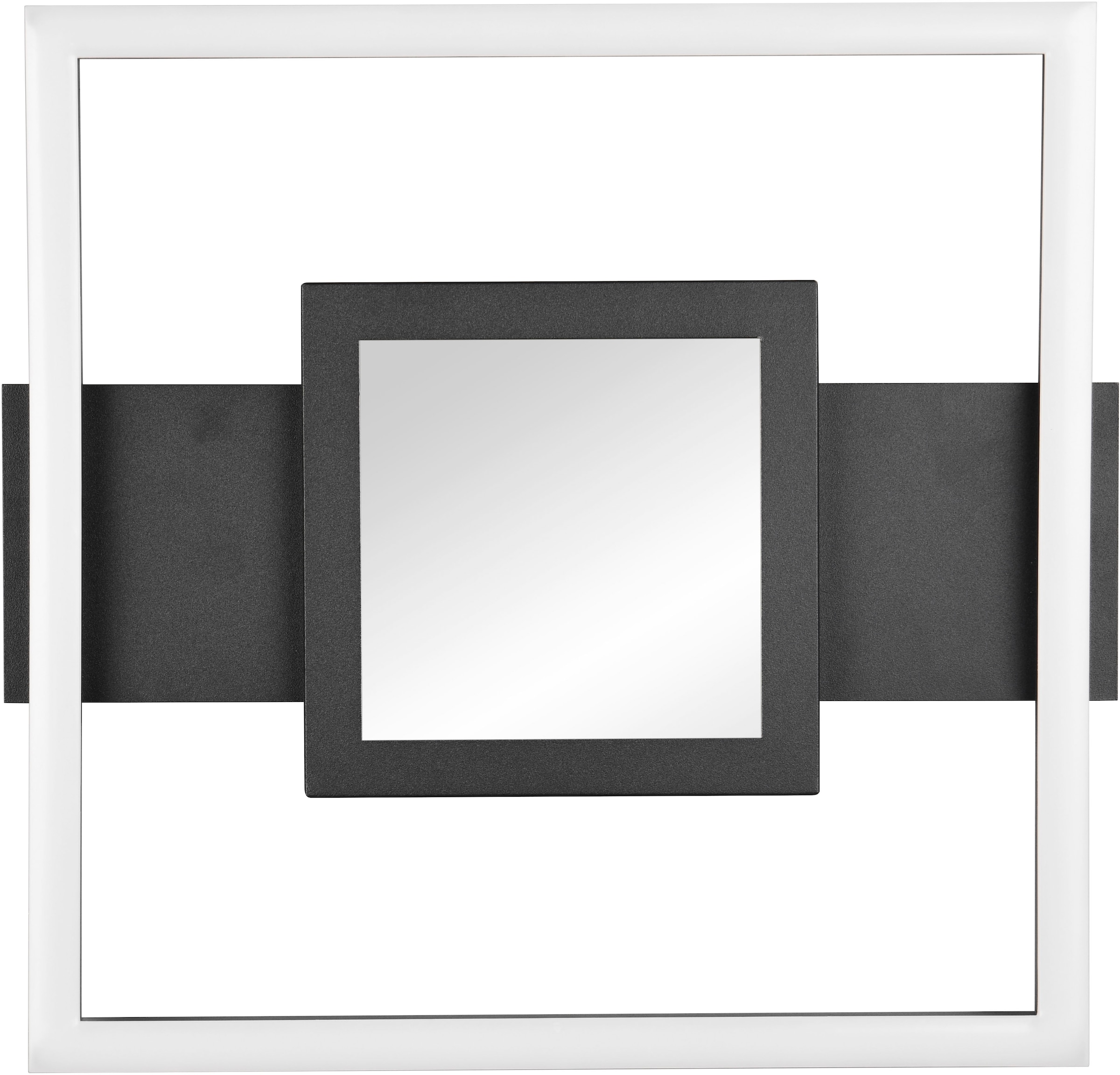 REALITY Leuchten LED Deckenleuchte »WHEELER, LED Deckenlampe 16W 2000 Lumen 3000K warmweißes Licht«, 1 flammig, Leuchtmittel LED-Board | LED fest integriert, Lichteffekte mit Spiegelfolie, 35 x 33 cm, Wand- oder Deckenleuchte