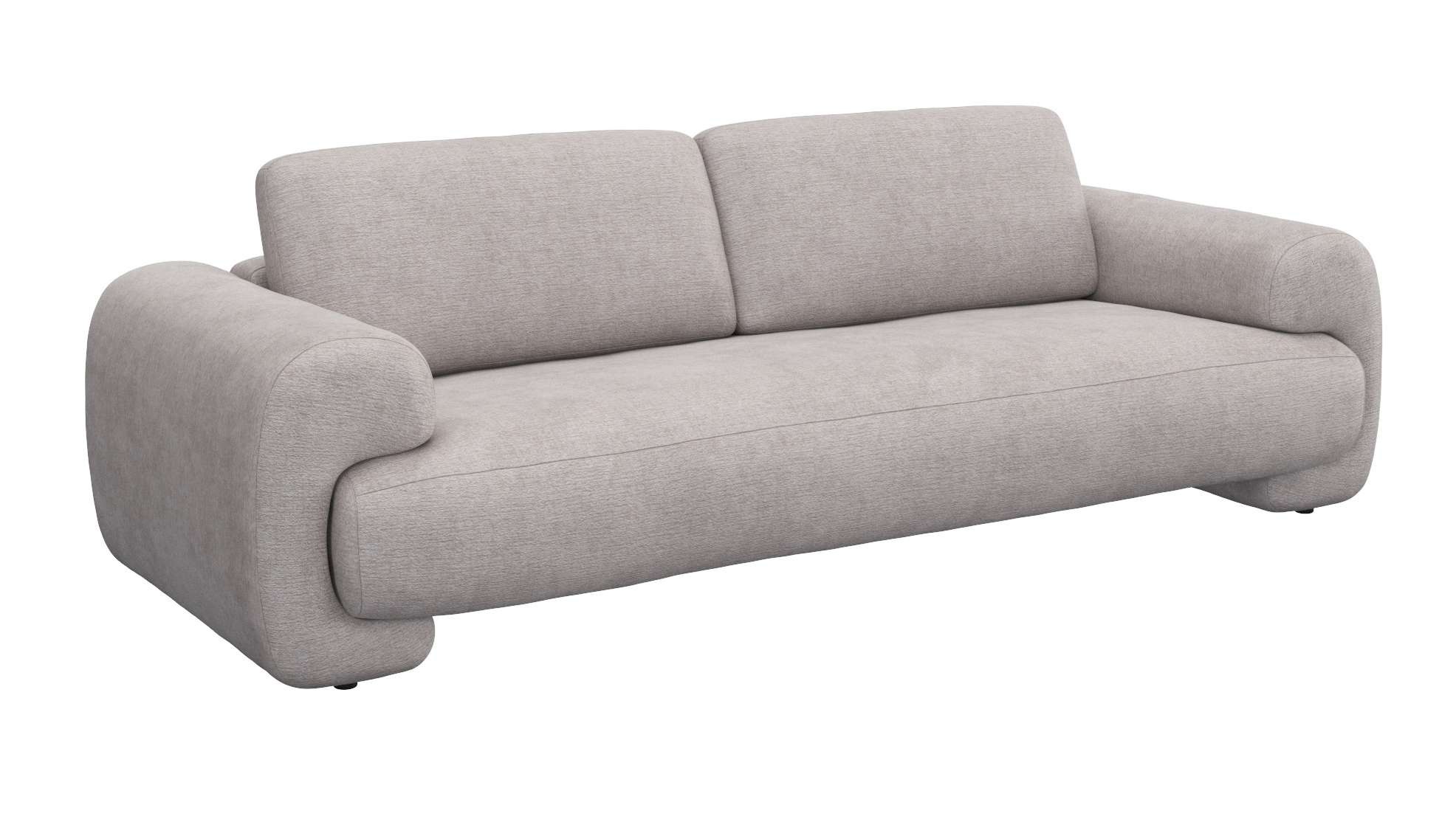 FLEXLUX 3-Sitzer »Molino Designsofa, Polstersofa, Einzelsofa, Couch« Kaltschaum & Stahl-Wellen für erstklassigen Sitzkomfort, Füsse Schwarz