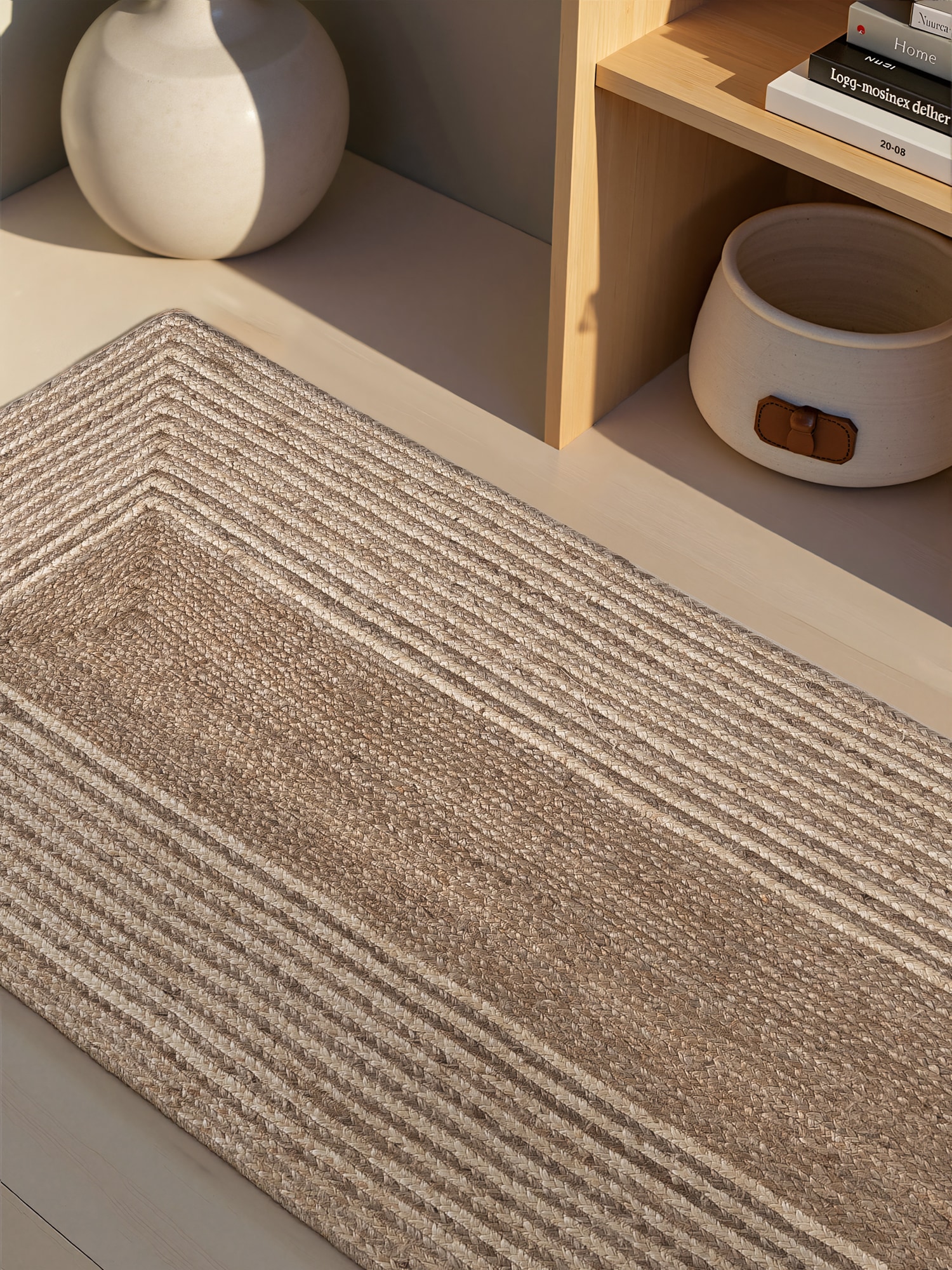 HANSE Home Teppich »Juno Line  Juteteppich« rechteckig 9 mm Höhe Jute, Shape, Handgemacht, Wohnzimmerteppich, Naturteppich, Wohnzimmer