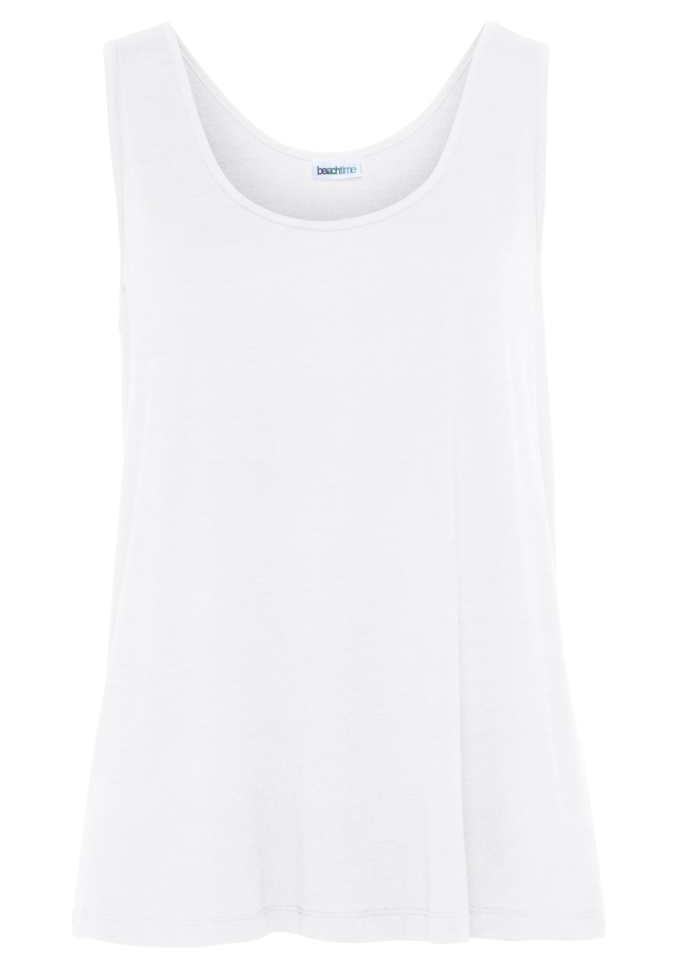 Beachtime Tanktop, (2er-Pack), aus Viskose, lockere Passform, Basic