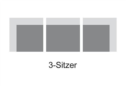 DOMO collection 3-Sitzer »Alisson zeitlose Formensprache, modern flache Armlehnen«, fester Sitzkomfort, frei im Raum stellbar