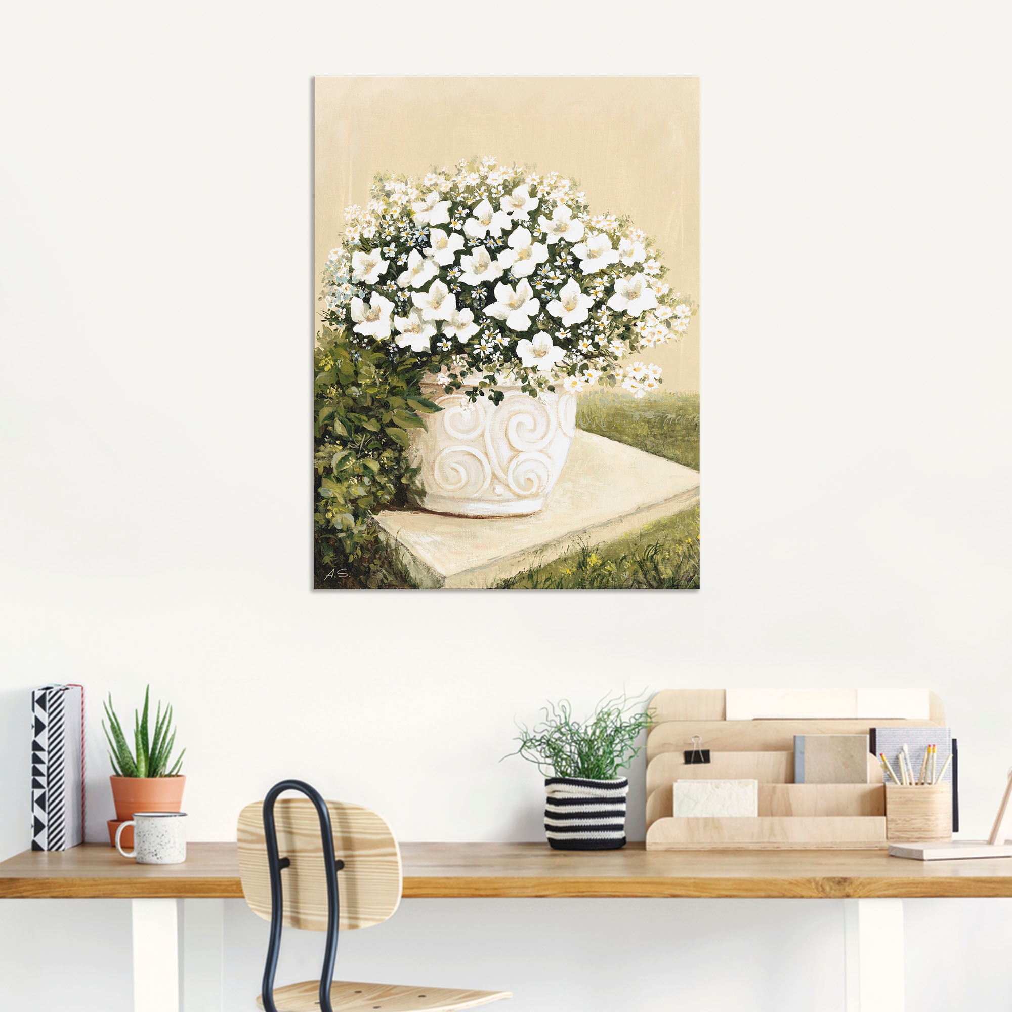 Artland Wandbild »Blumentopf I«, Blumen, (1 St.), als Alubild, Outdoorbild, Leinwandbild, Poster in verschied. Größen