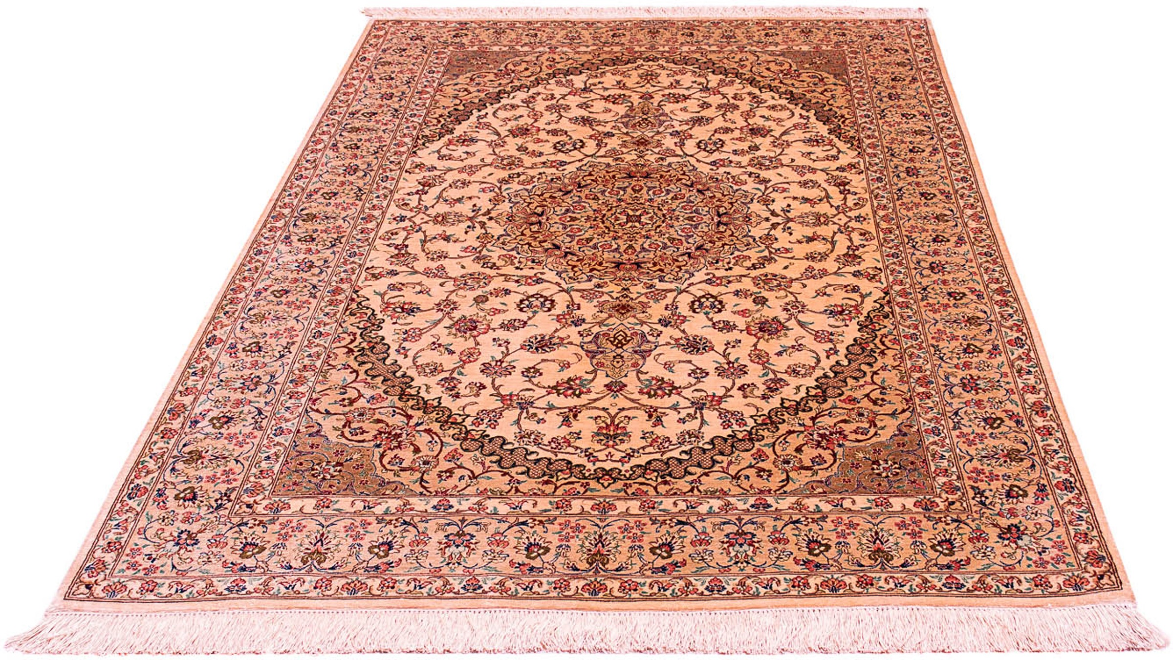 morgenland Orientteppich »Perser - Ghom - 195 x 131 cm - beige«, rechteckig günstig online kaufen