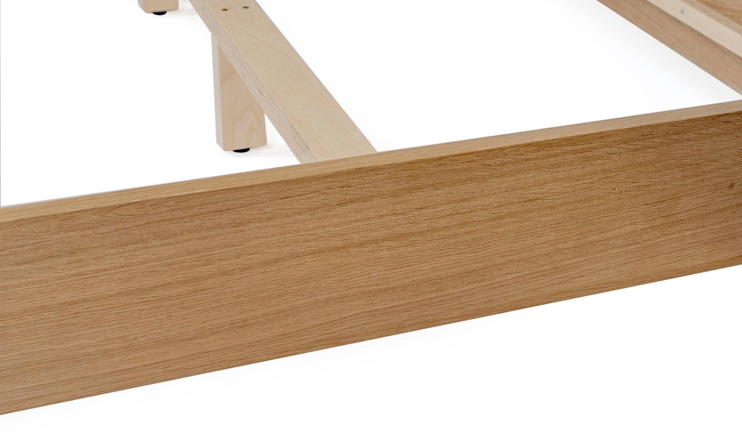 6. Bild von Woodman Massivholzbett »Farsta 1«, im skandinavischen Design, Holzfurnier aus Eiche