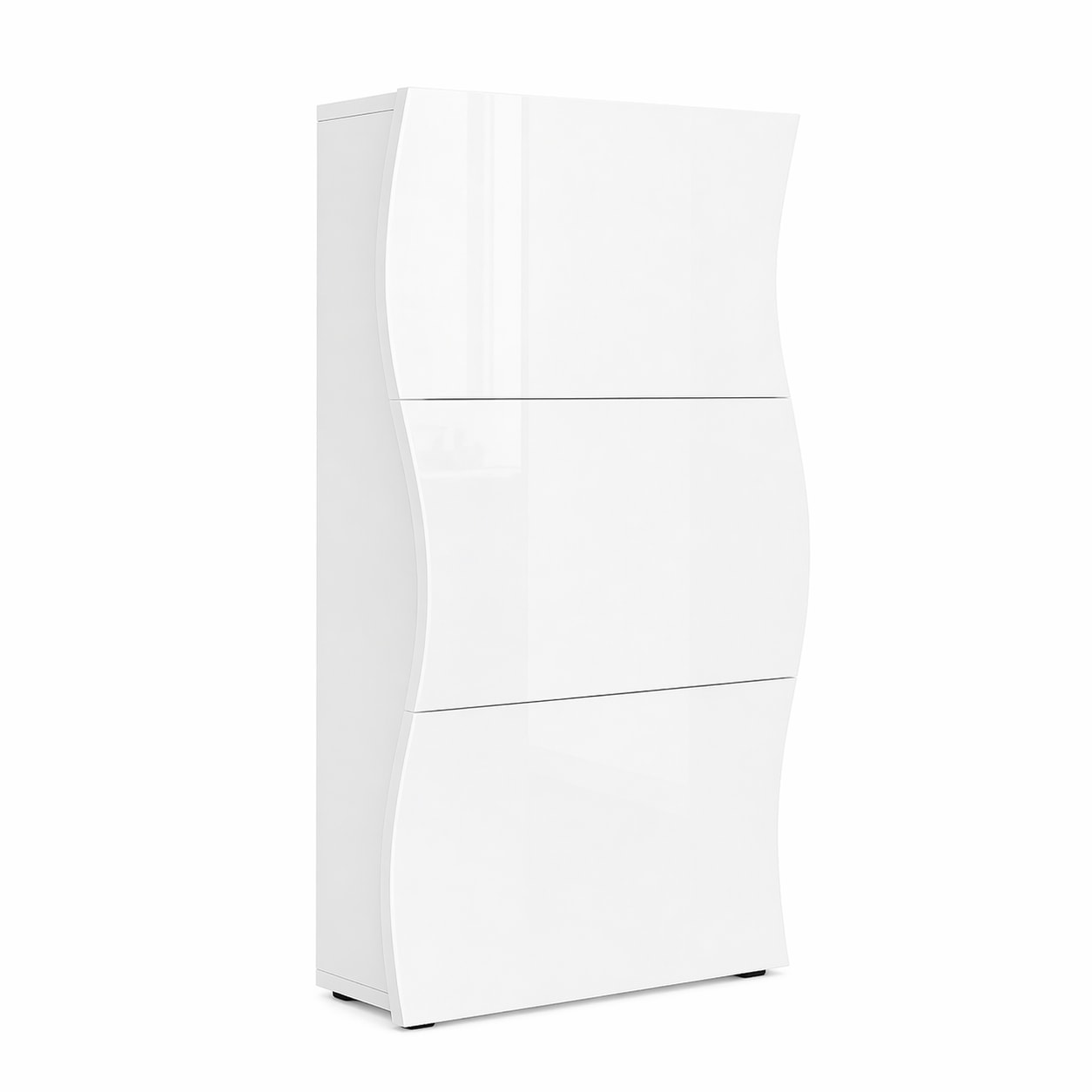 OTTO home Schuhschrank »Luxor 3, Schuhklapper, Schuhkommode, Höhe 121 cm« UV-lackiert, Hochglanz, grifflos, 3-Klappen