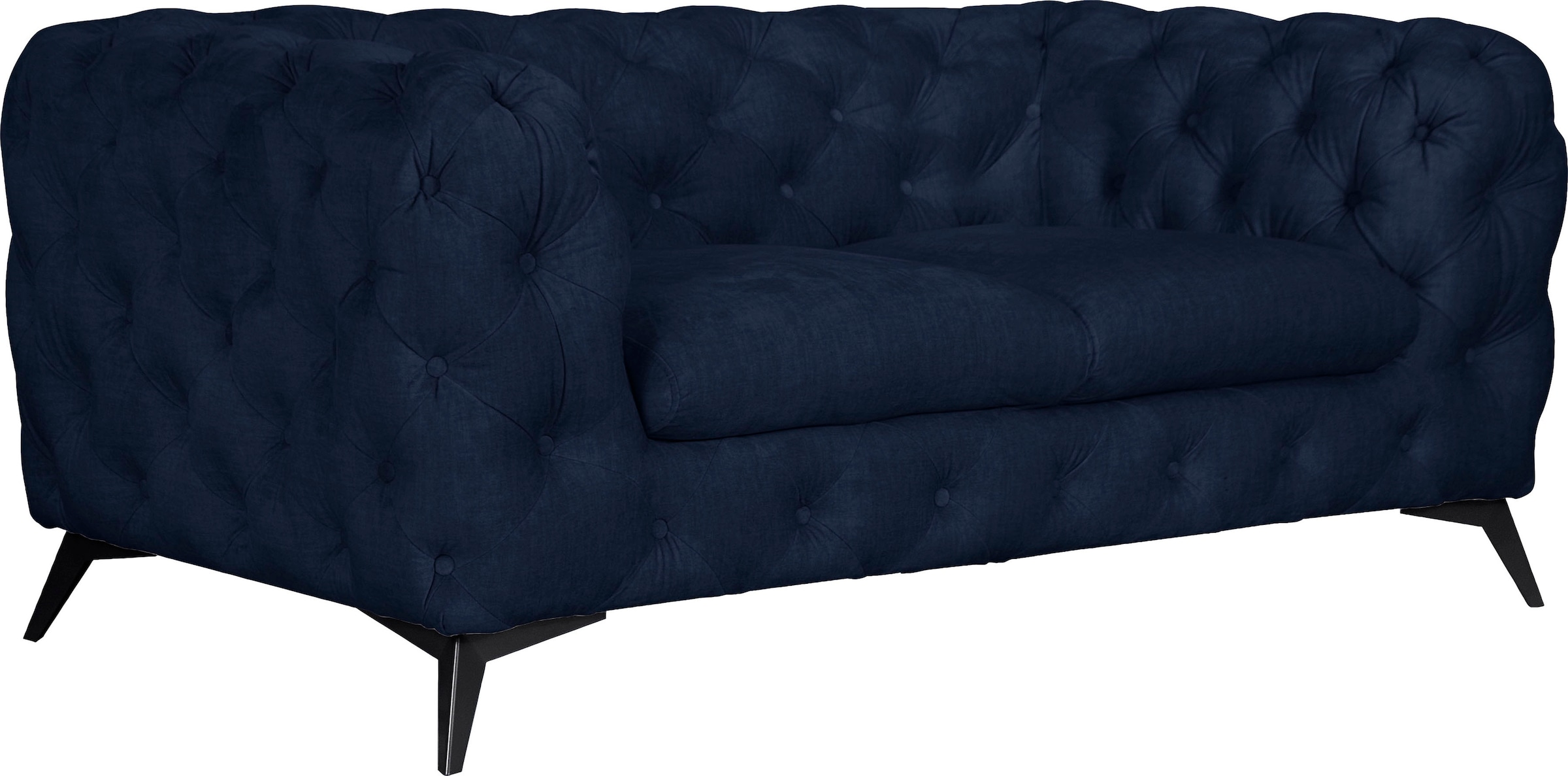 Leonique Chesterfield-Sofa »Glynis«, aufwändige Knopfheftung, moderne Chesterfield Optik, Fußfarbe wählbar
