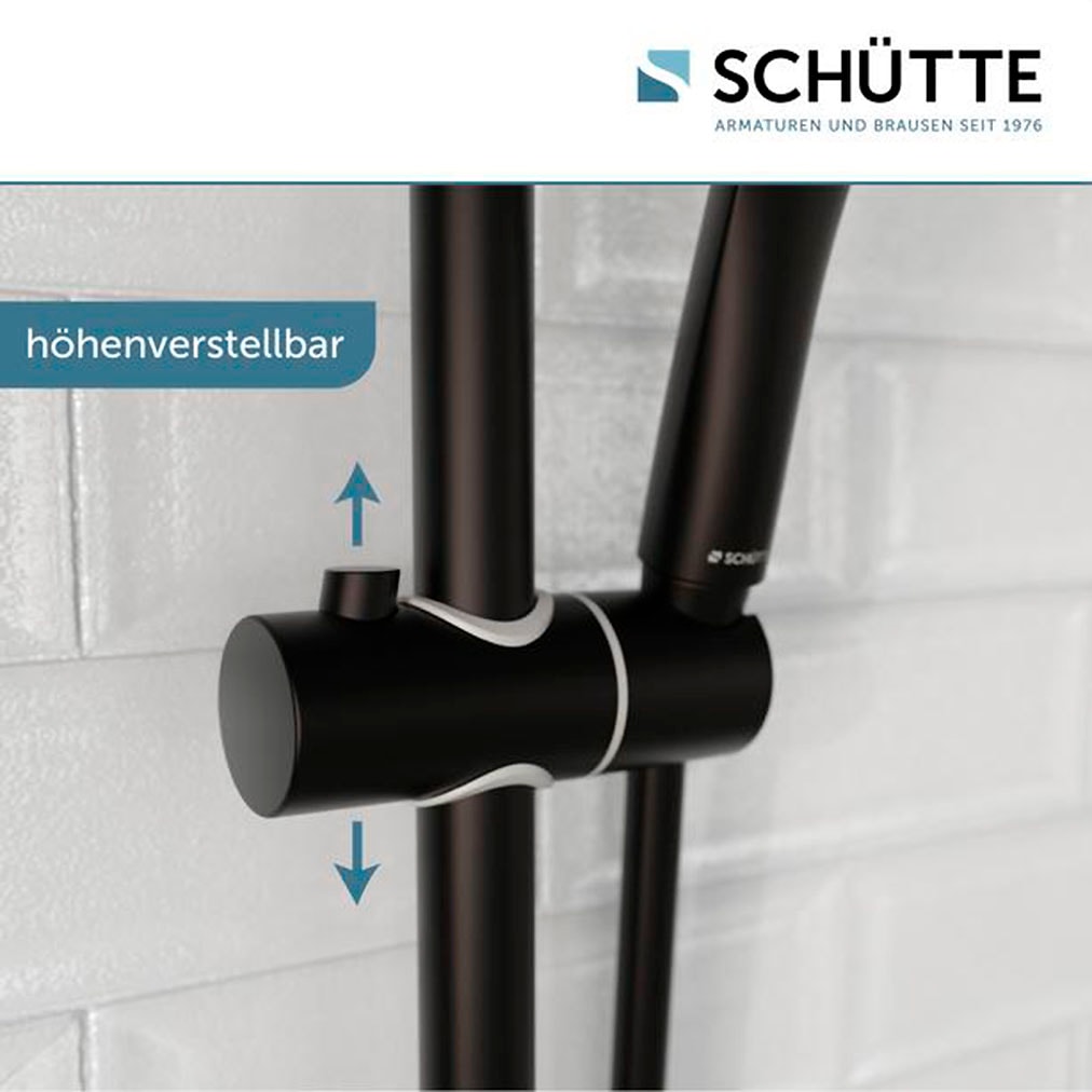 Schütte Brausegarnitur »RAVEN« Regendusche, mit Schlauch und Halterung, Wellness-Duschkopf