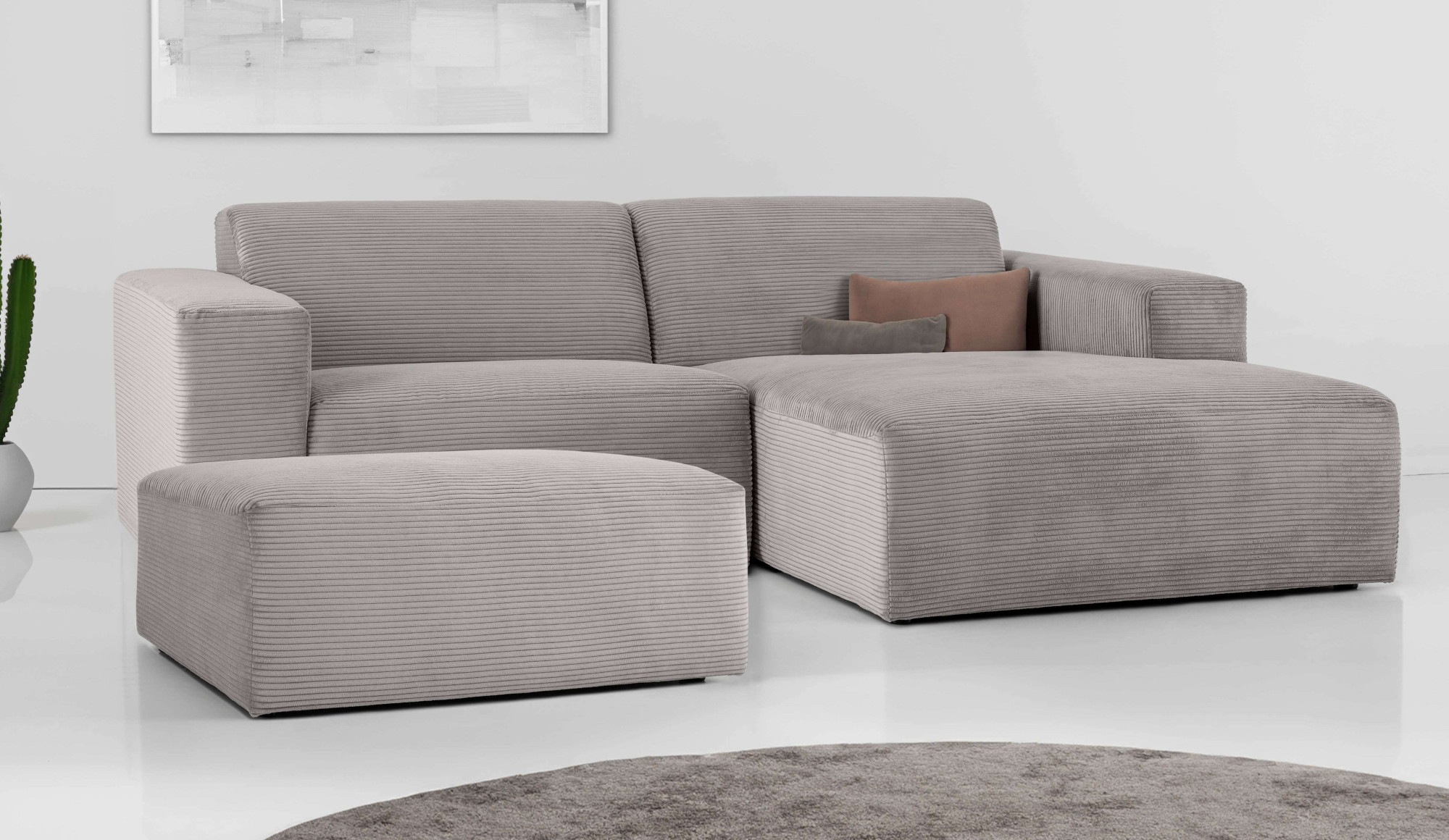 INOSIGN Ecksofa »Koa,228cm, L-Form, Modulsofa, Webstoff, Cord, Struktur, Ch günstig online kaufen