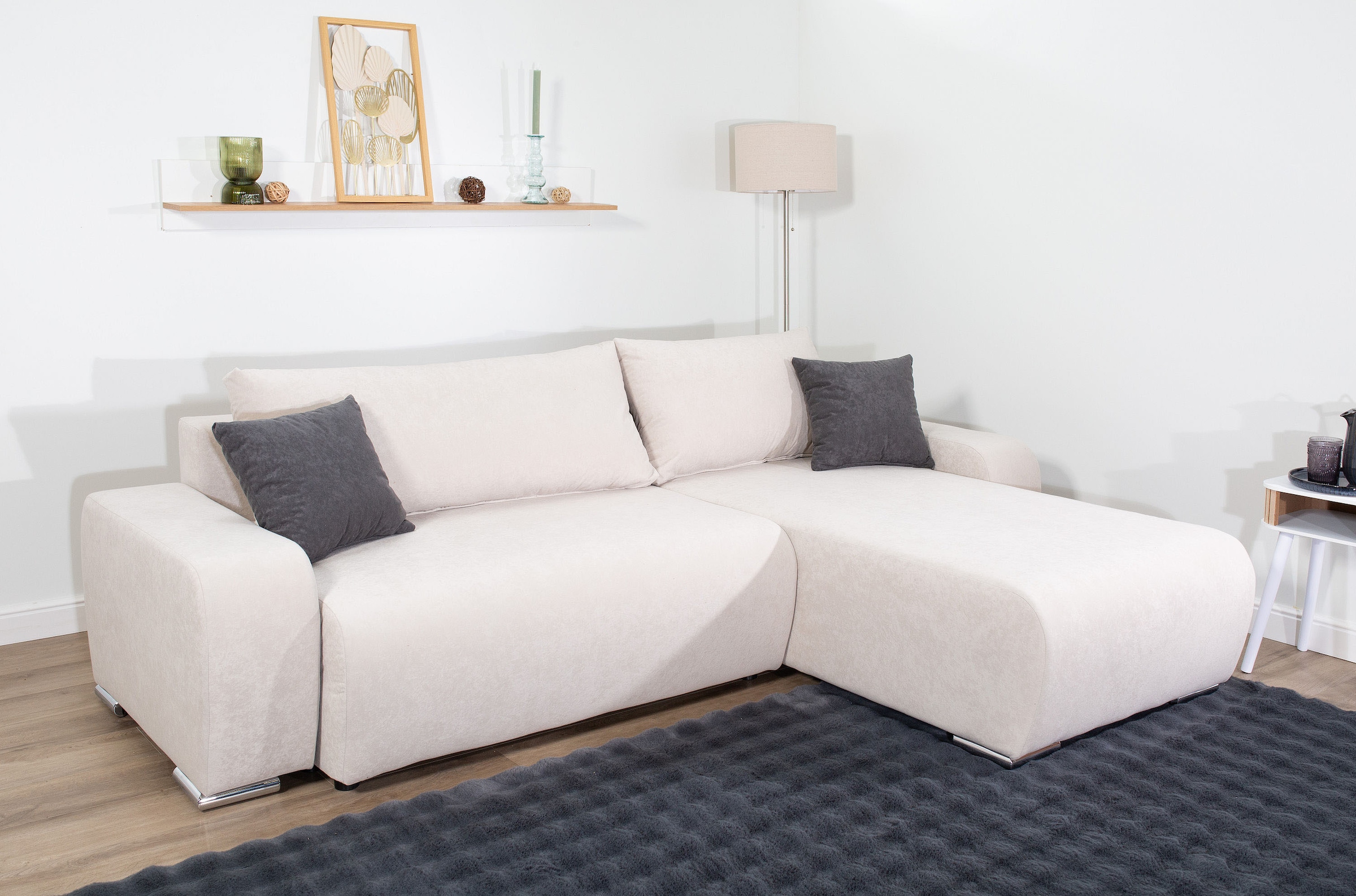 COLLECTION AB Ecksofa »Pia, L-Form, Breite 237 cm,  mit Schlaffunktion«