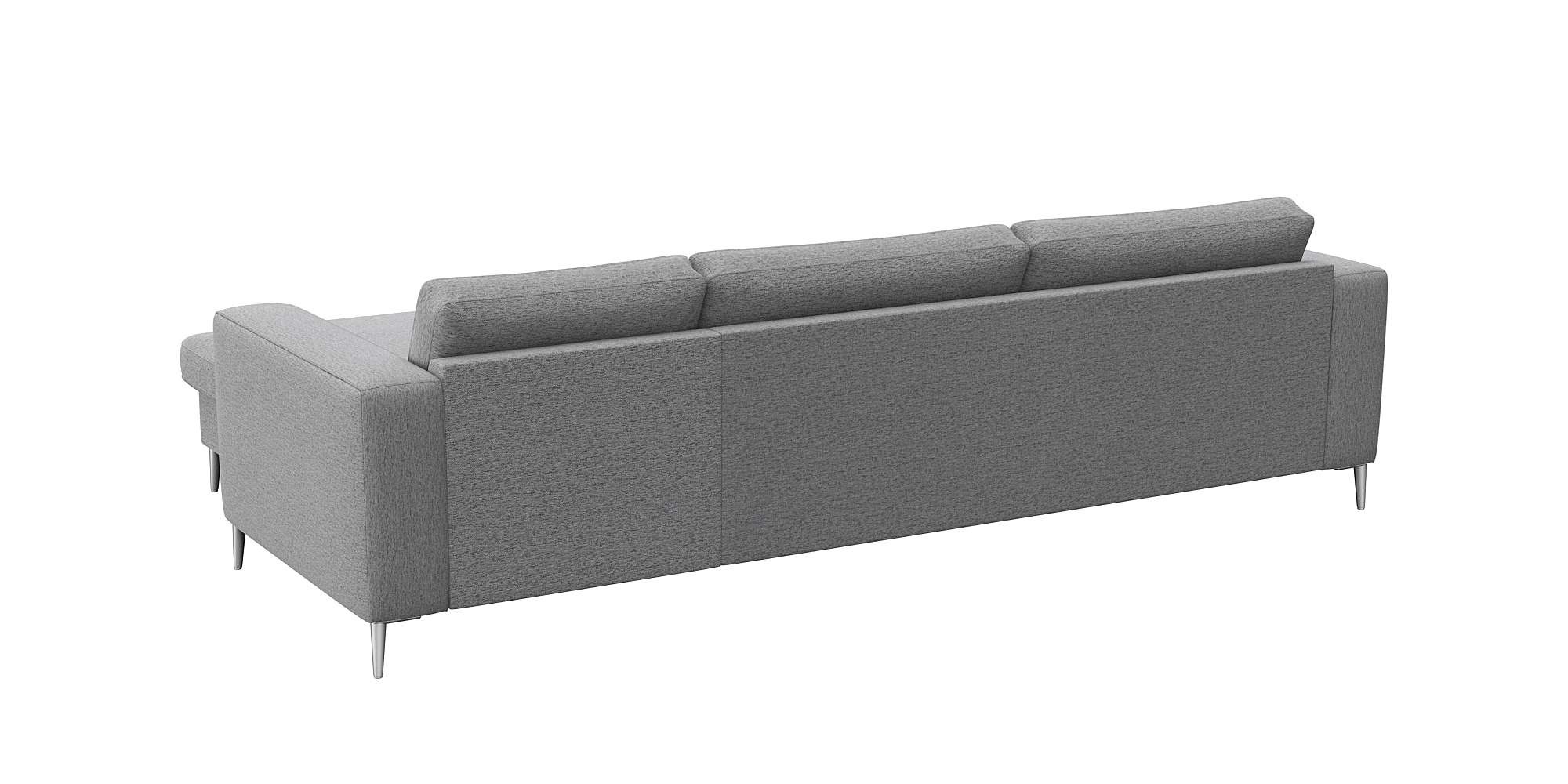 FLEXLUX Ecksofa »Fiore, super Sitzkomfort durch Kaltschaum im Sitz, L-Form«, breite Armlehnen, Füße Alu