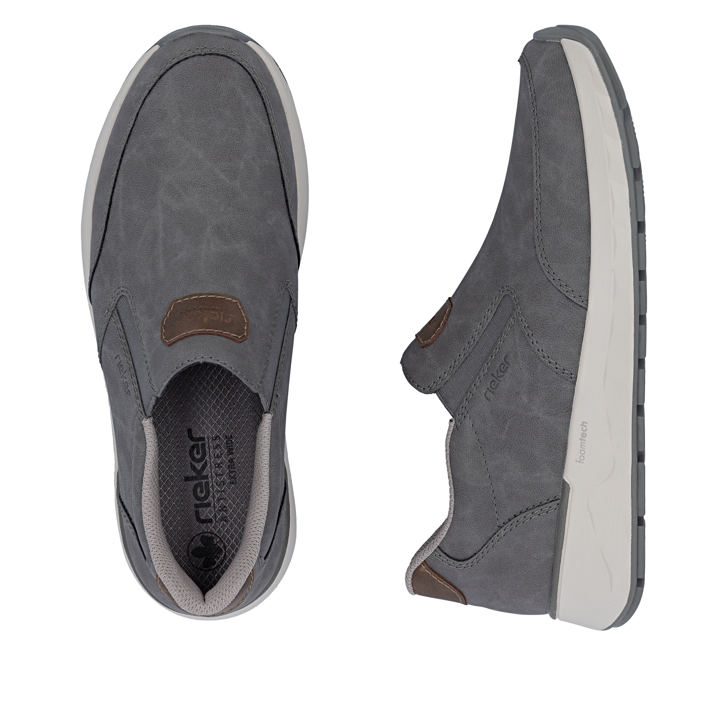 Rieker Slip-On Sneaker  Slipper, Schlupfschuh, Freizeitsneaker, Halbschuh mit Stretcheinsätze