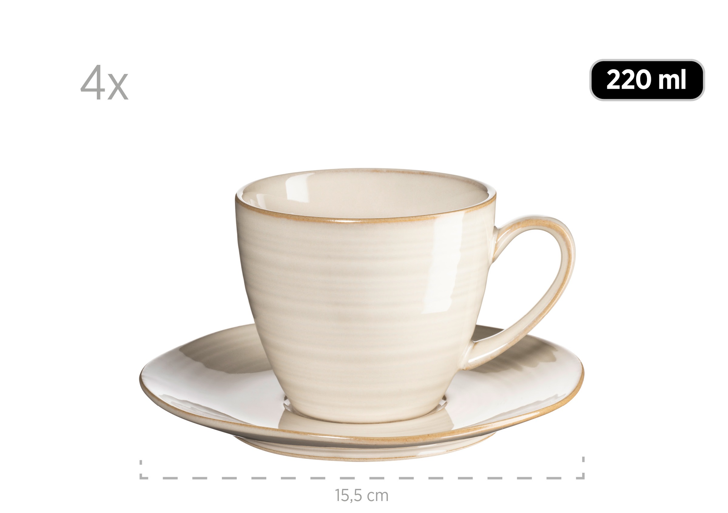 MÄSER Tasse »NOTTINGHAM, Kaffeetassenset, Keramik«