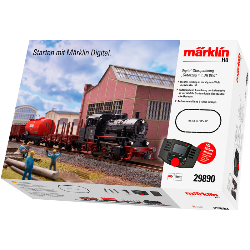 MÄRKLIN Modelleisenbahn-Set »Digital-Startpackung Güterzug mit BR 89 - 29890« Made in Europe bunt