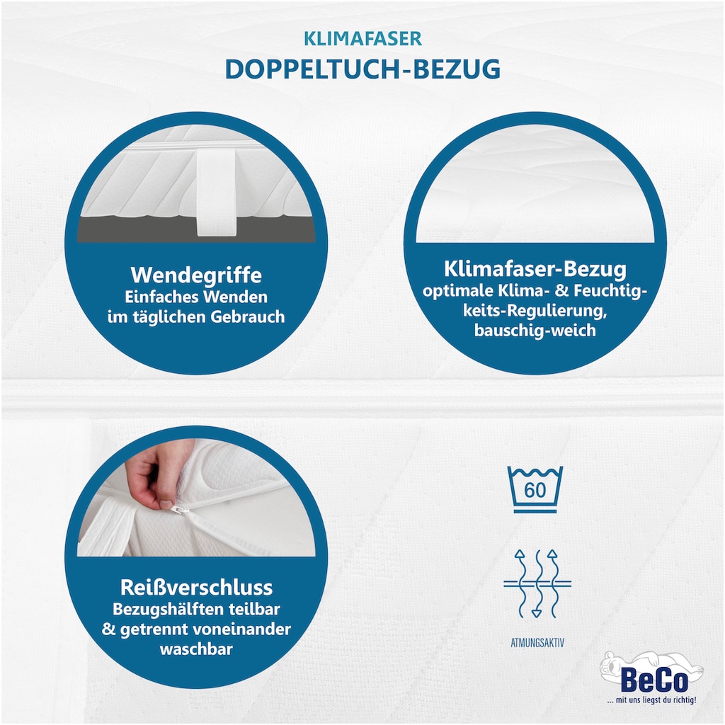 Beco Taschenfederkernmatratze »Maxima Plus«, 22 cm hoch, (1 St.), Matratze in 90x200 und vielen weiteren Größen erhältlich!