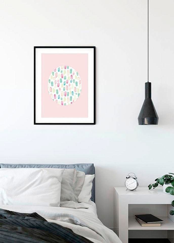 Komar Bild »Shelly Patterns Rose«, Blumen, (1 St.), Wandbild zur Dekoration - ohne Rahmen