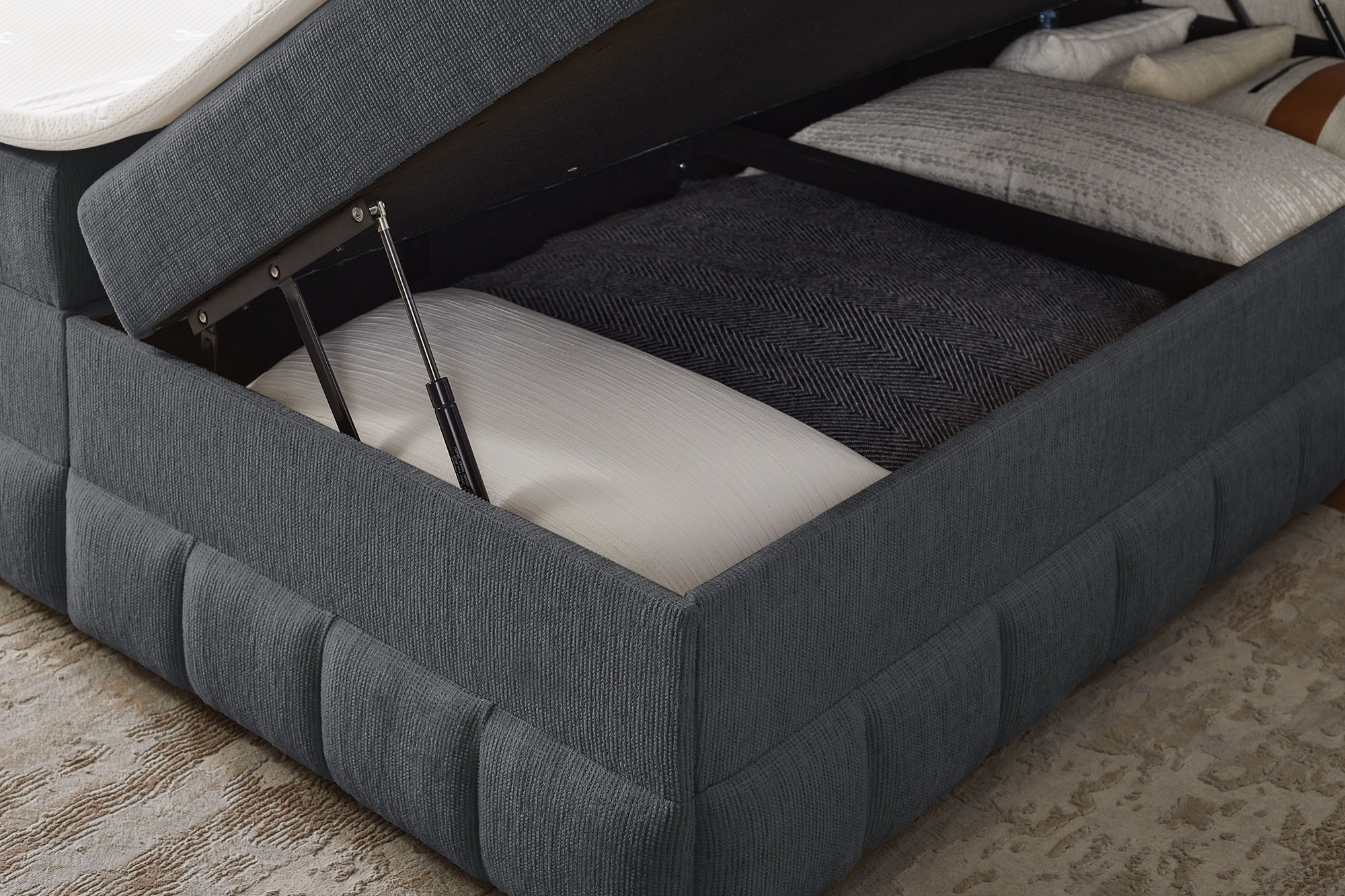 OTTO home Boxbett »Likely inkl. Bettkasten, Liegefläche 180x200 cm, in Boxspring-Optik«, inkl. Topper, erhältlich in verschiedenen Farben