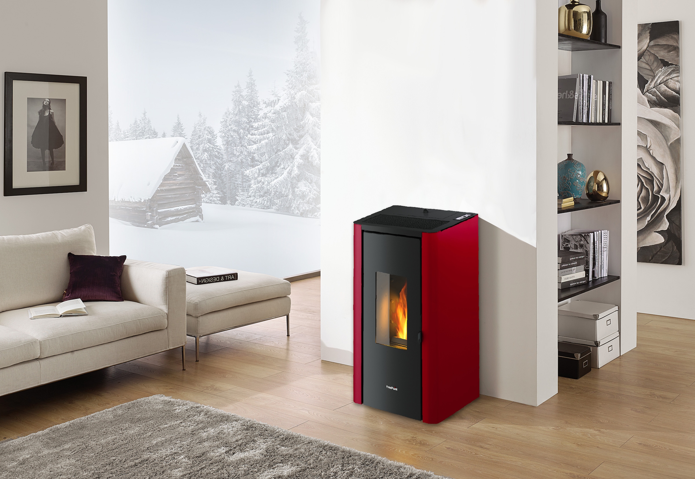 Firefix Pelletofen »FreePoint » Indigo Evo«, 2,5-7 kW« günstig online kaufen