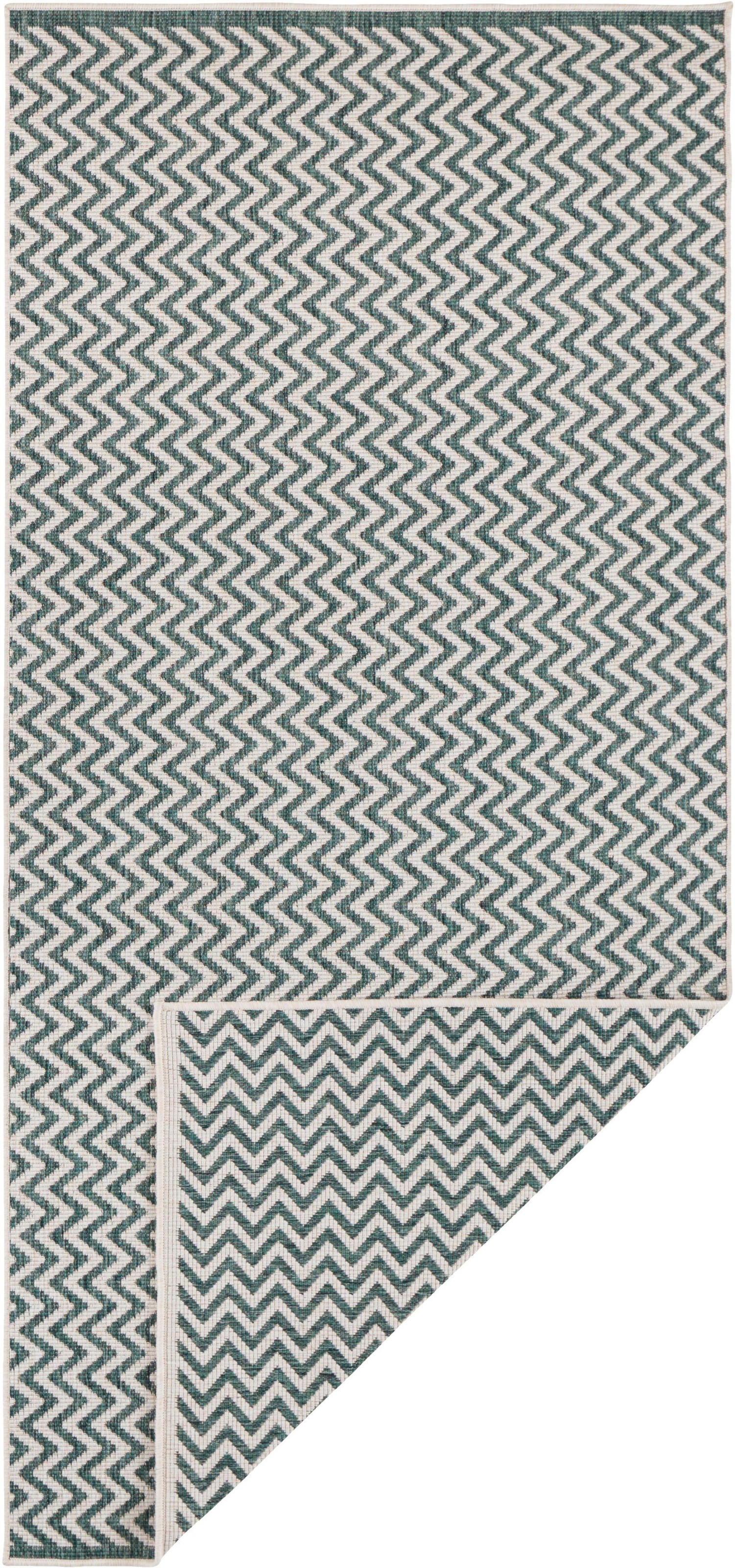 freundin Home Collection Läufer »Ivy 2«, rechteckig, 5 mm Höhe, Flachgewebe WendbarZickzack Look, Pflegeleicht