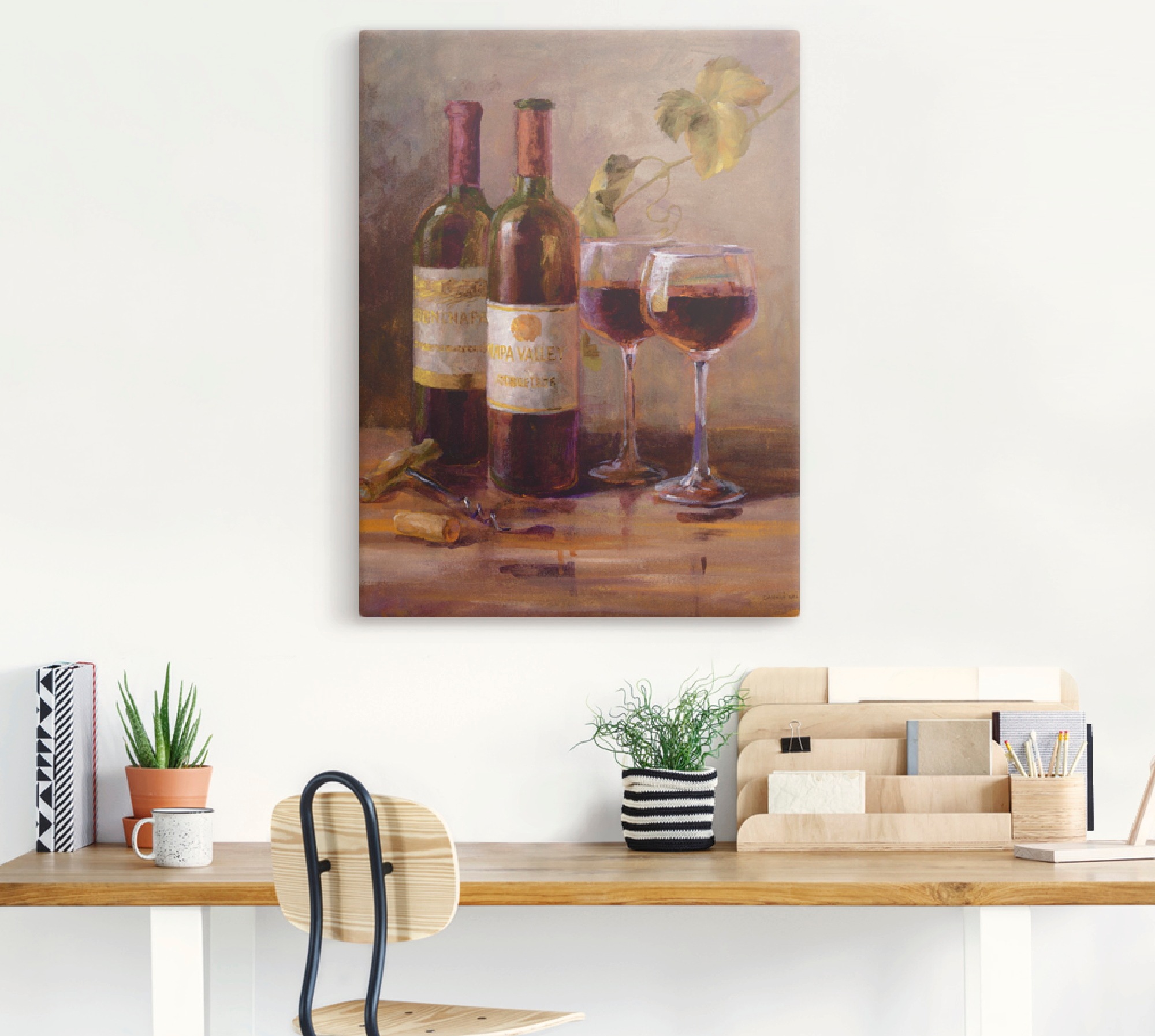 Artland Wandbild »Offener Wein I«, Getränke, (1 St.), als Leinwandbild, Poster, Wandaufkleber in verschied. Größen