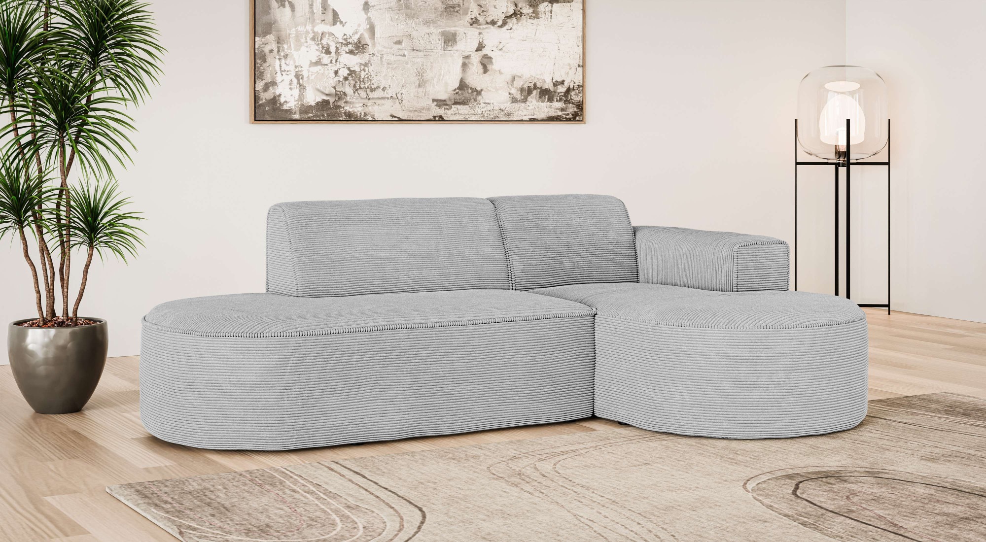 OTTO home Ecksofa »ADELLA Design-Sofa mit Recamiere rechts/links, 248/159/7 günstig online kaufen