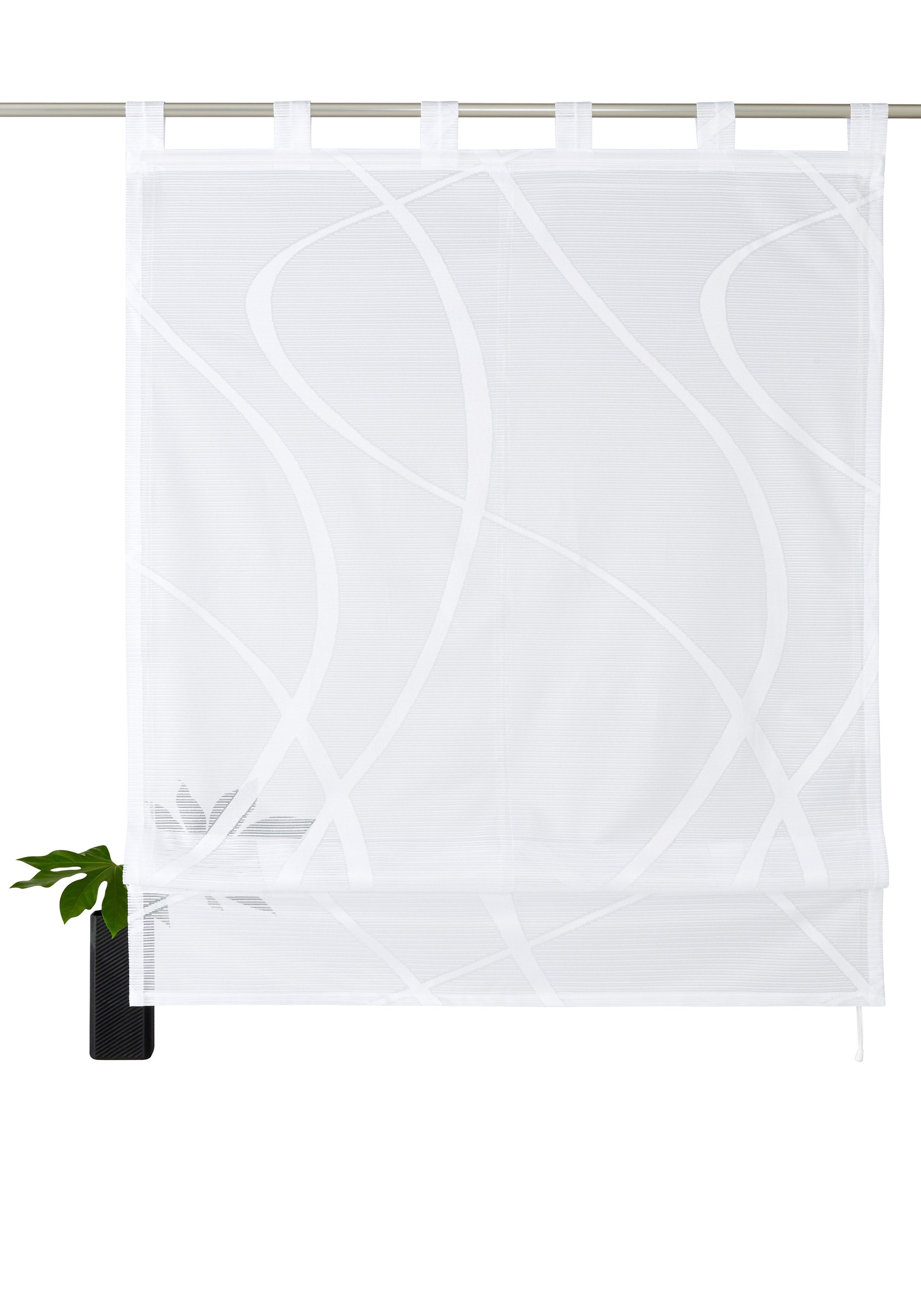 my home Transparent, bequem und Polyester »Cellino«, klassische Raffrollo mit bestellen Netzoptik, schnell Schlaufen