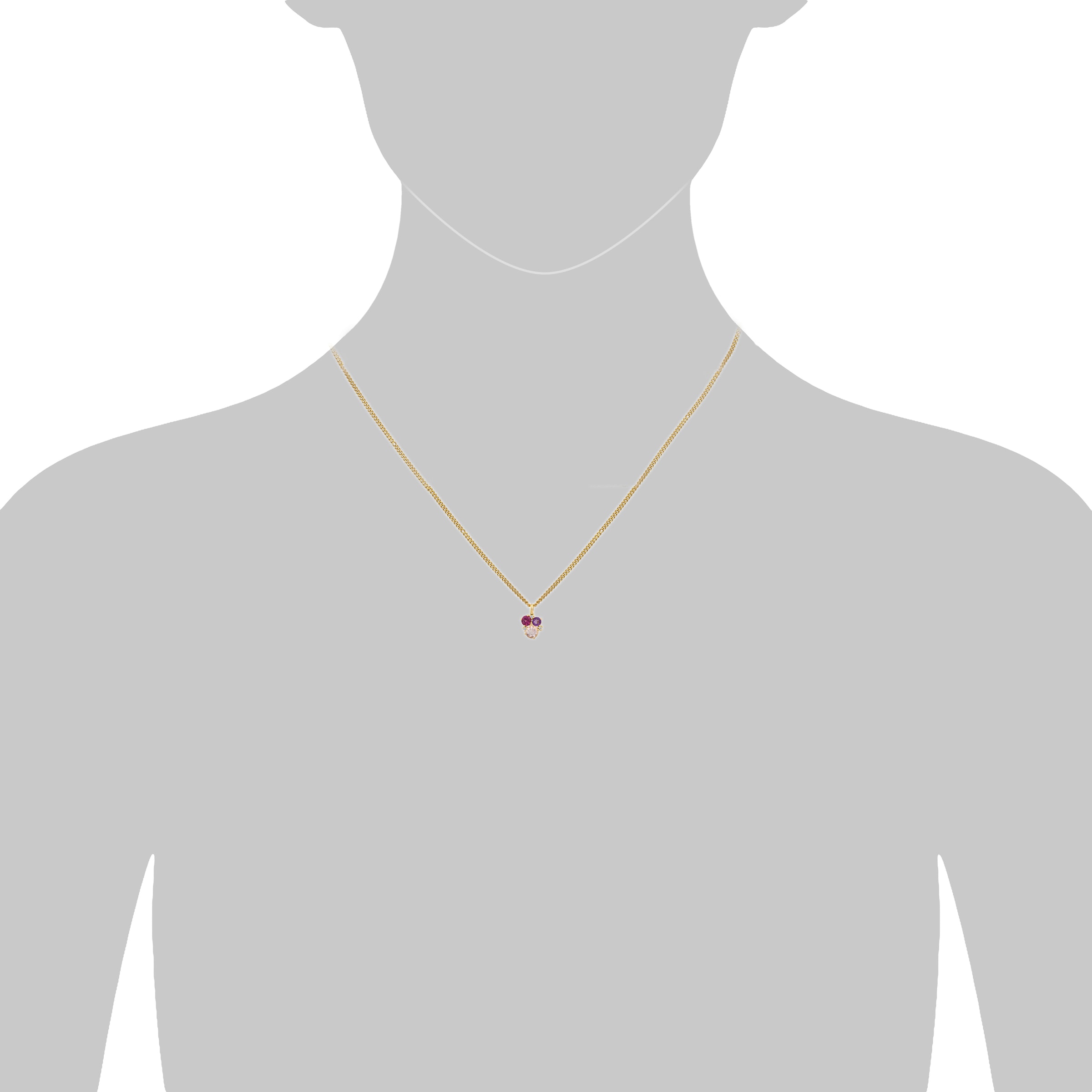 Orolino Kette mit Anhänger »Gold 585 mit natürlichen echten Steinen 42/45cm lang«
