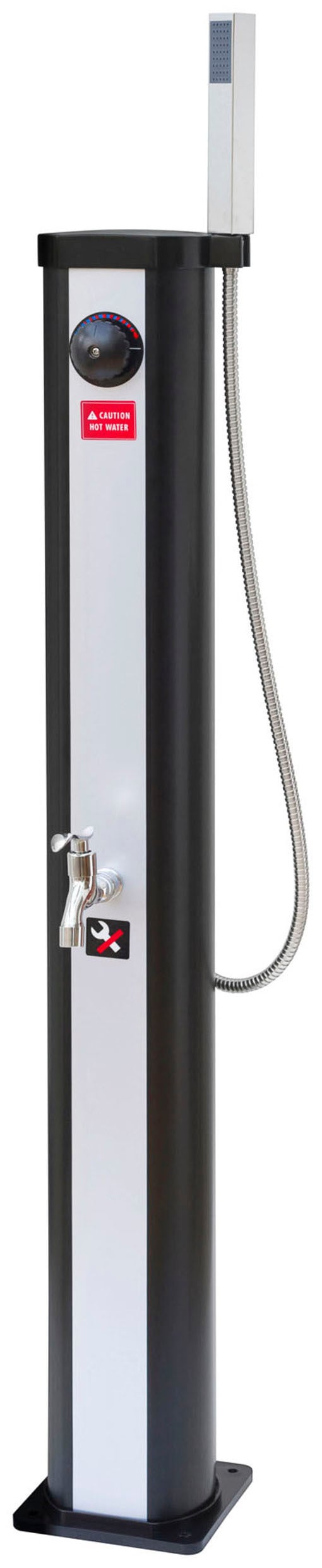 Gartendusche »SOLARIS "ELITE"« inkl. Handbrause schwarz Polyvinylchlorid (PVC)