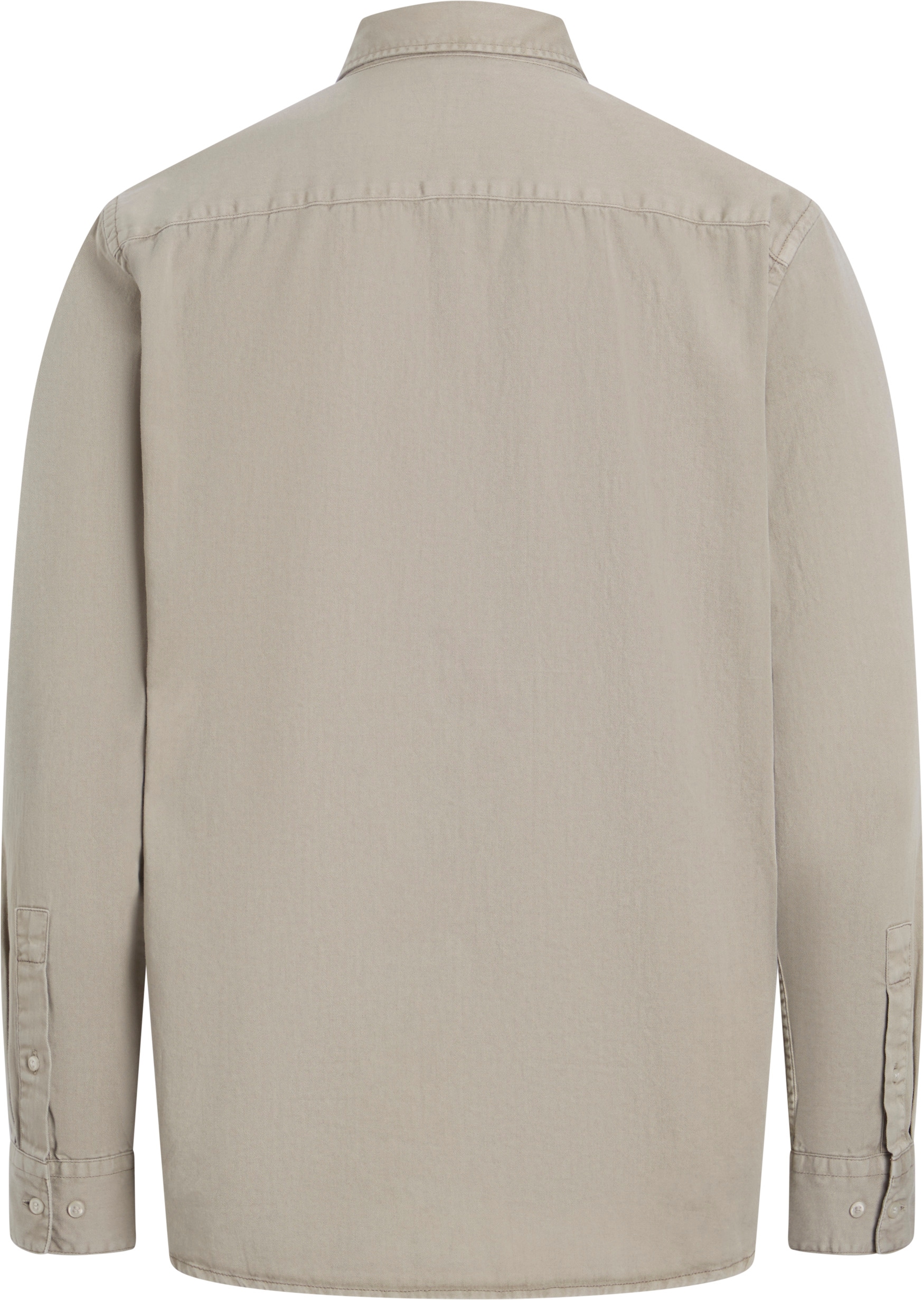 Calvin Klein Langarmhemd »GARMENT DYED LW TWILL L/S SHIRT«, mit Logostickerei