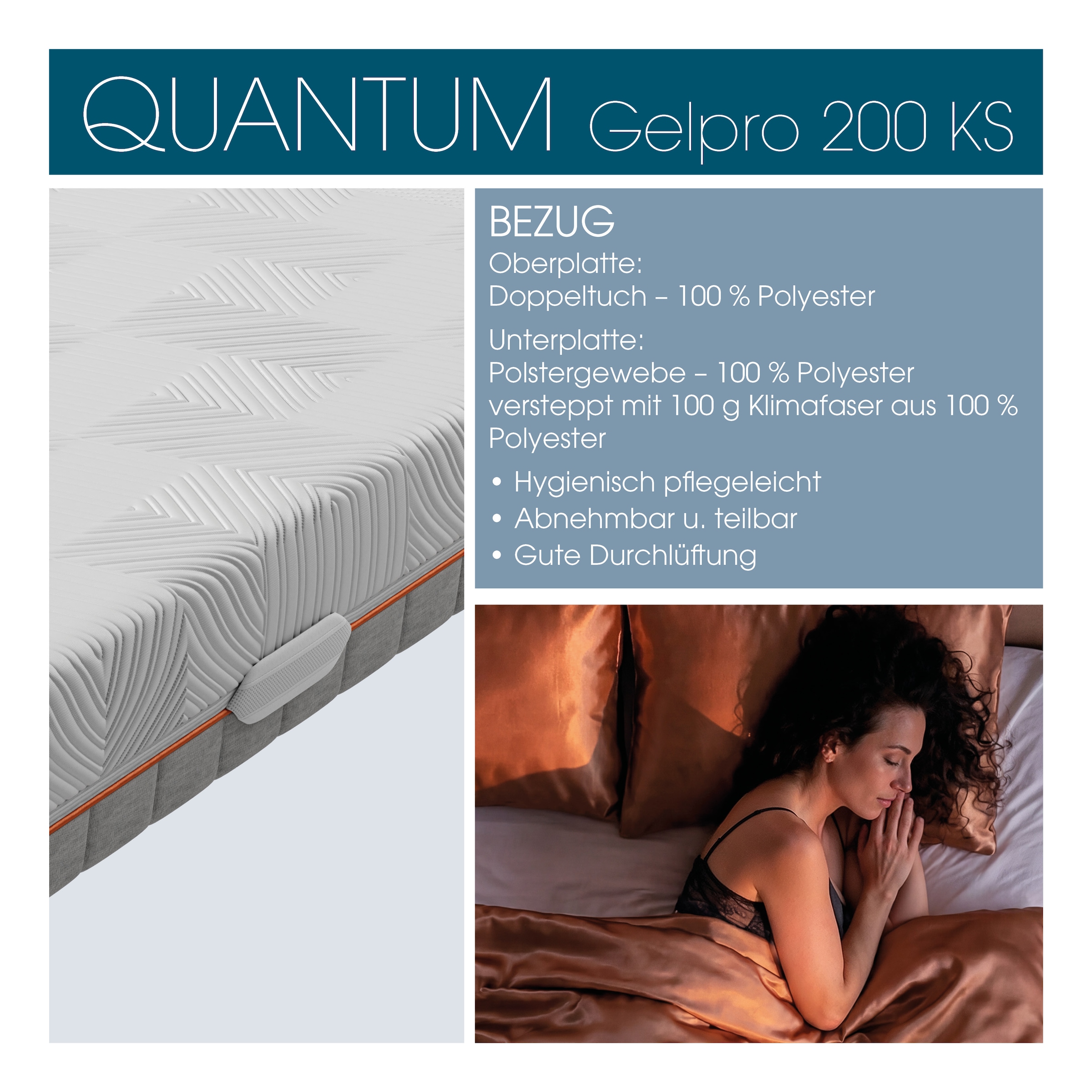 Schlaraffia »GelPro Quantum 200« 20 cm hoch Raumgewicht: 40 kg/m³ 1 Stk. tlg.
