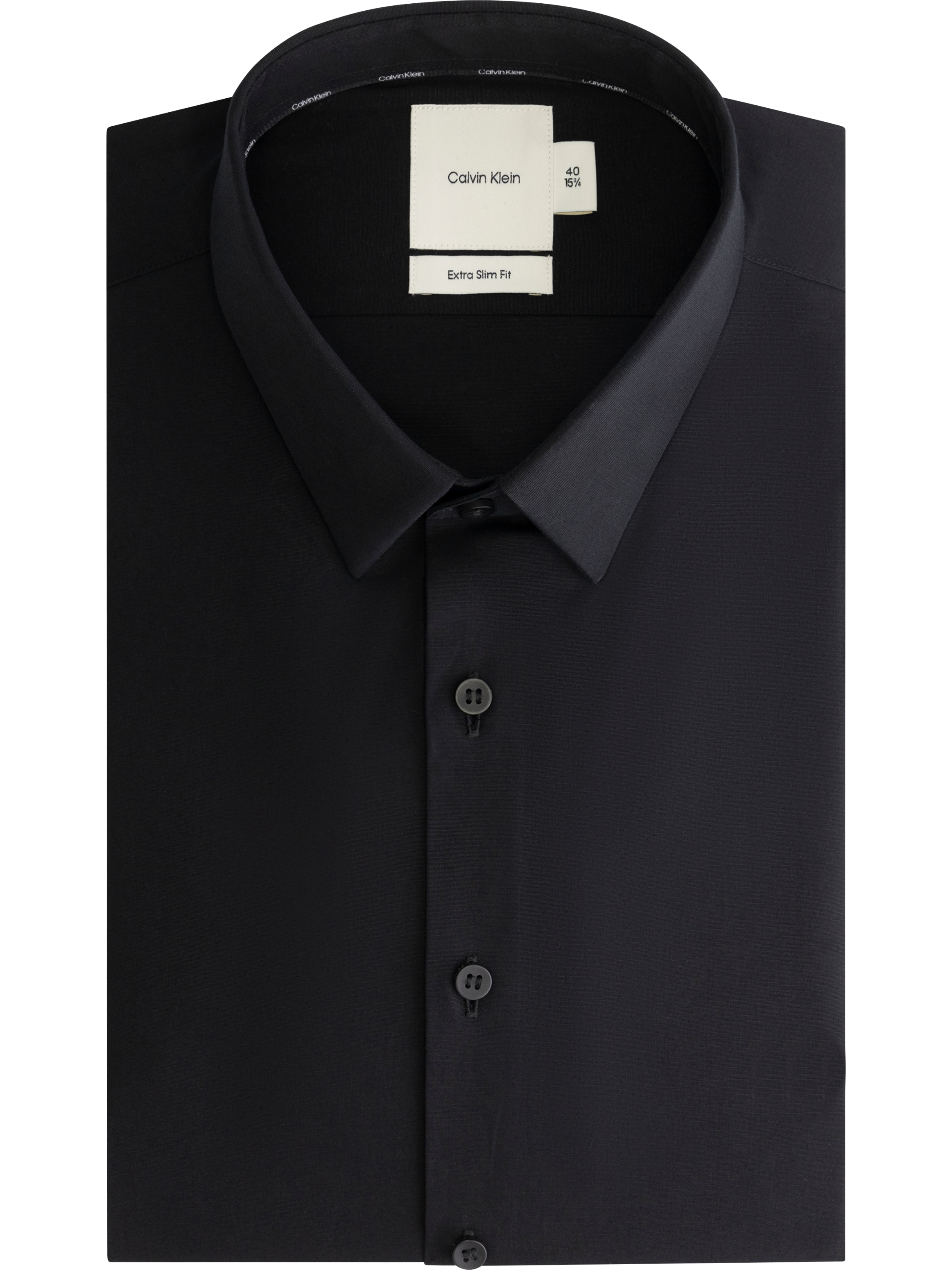 Calvin Klein Businesshemd »XSLIM ESNTL POPLIN NOS STR SLD« Mit Rundhalsausschnitt