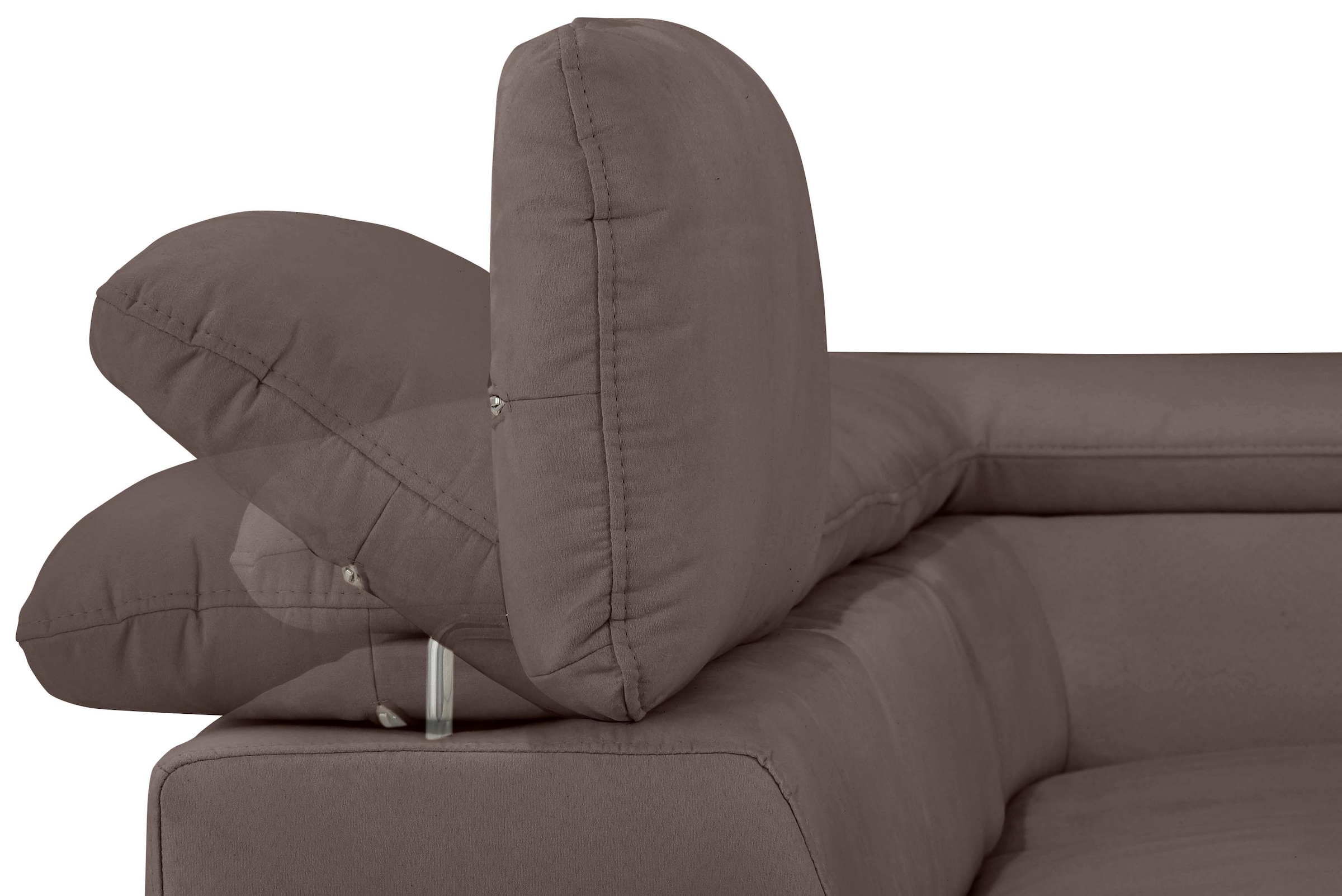 Home affaire Ecksofa »Alberto L-Form«, mit Kopfteilverstellung, wahlweise mit Bettfunktion
