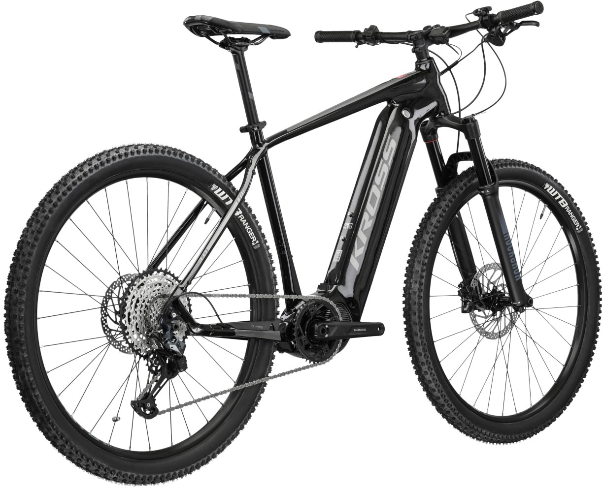 Kross E-Bike »KROSS E-MTB Level Boost 3.0 29" schwarz«, 12 Gang, Shimano, DEORE SLX M7100, Mittelmotor 250 W, Pedelec, Elektrofahrrad für Damen und Herren