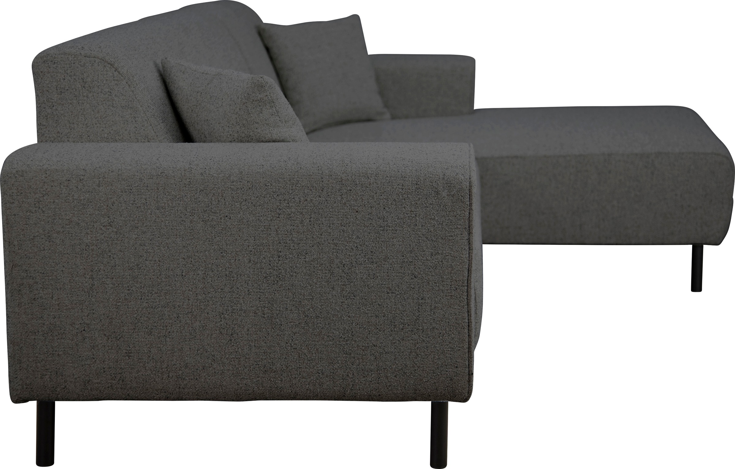 Home affaire Ecksofa »ARROS L-Form mit Wellenunterfederung, Maße B/T/H: 235/163/81 cm«, incl. Zierkissen, mit Recamiere rechts/links bestellbar, auch in Cord