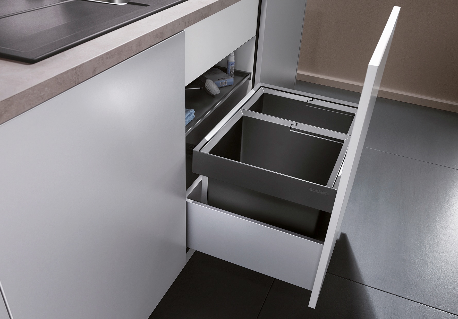 Blanco Mülltrennsystem »Flexon II 45/2« 2 Behälter Kunststoff, Stahlblech, 450 mm Untermass