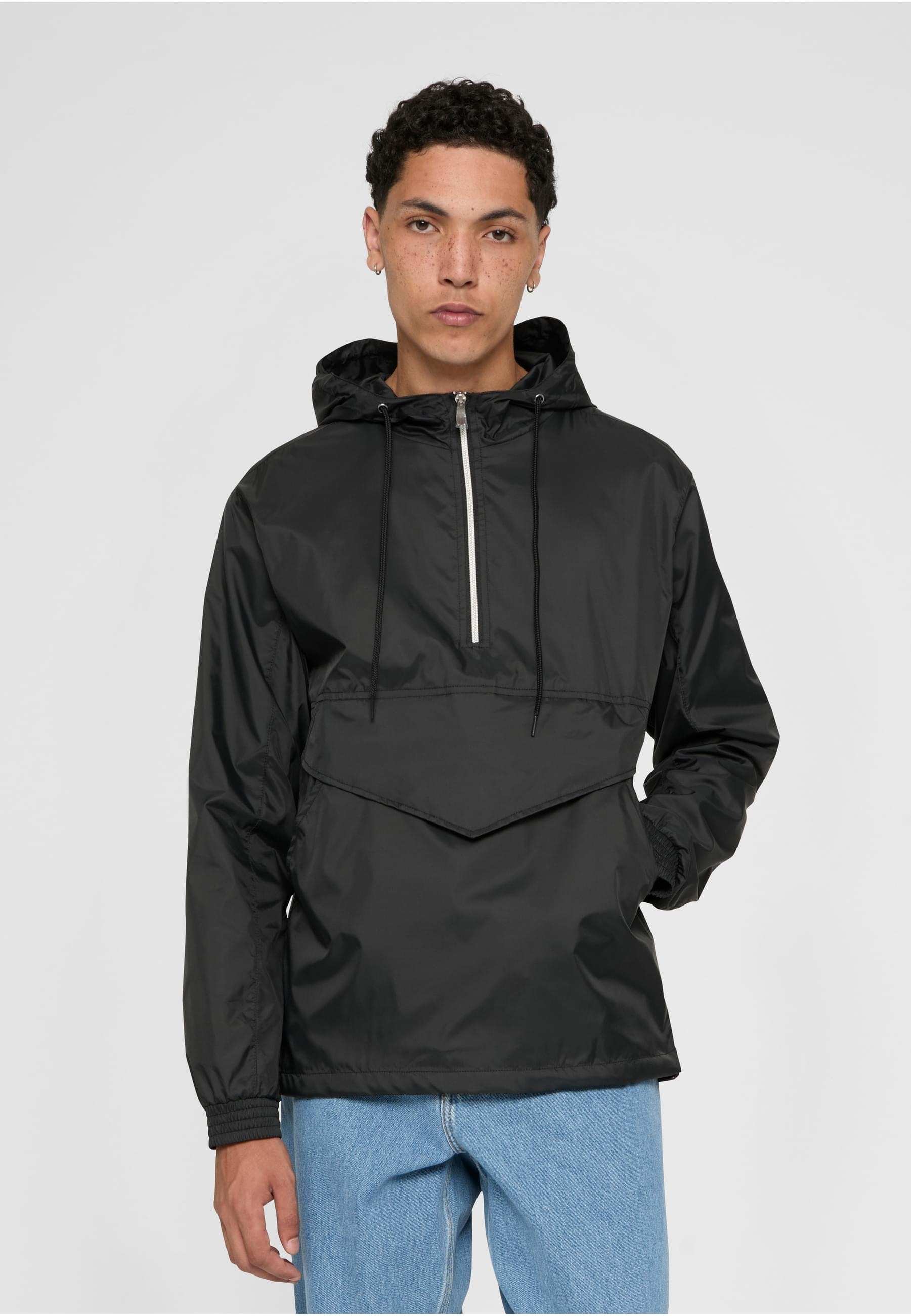 URBAN CLASSICS Windbreaker »Urban Classics Herren Pull Over Windbreaker« 1 Stk. tlg. mit Kapuze