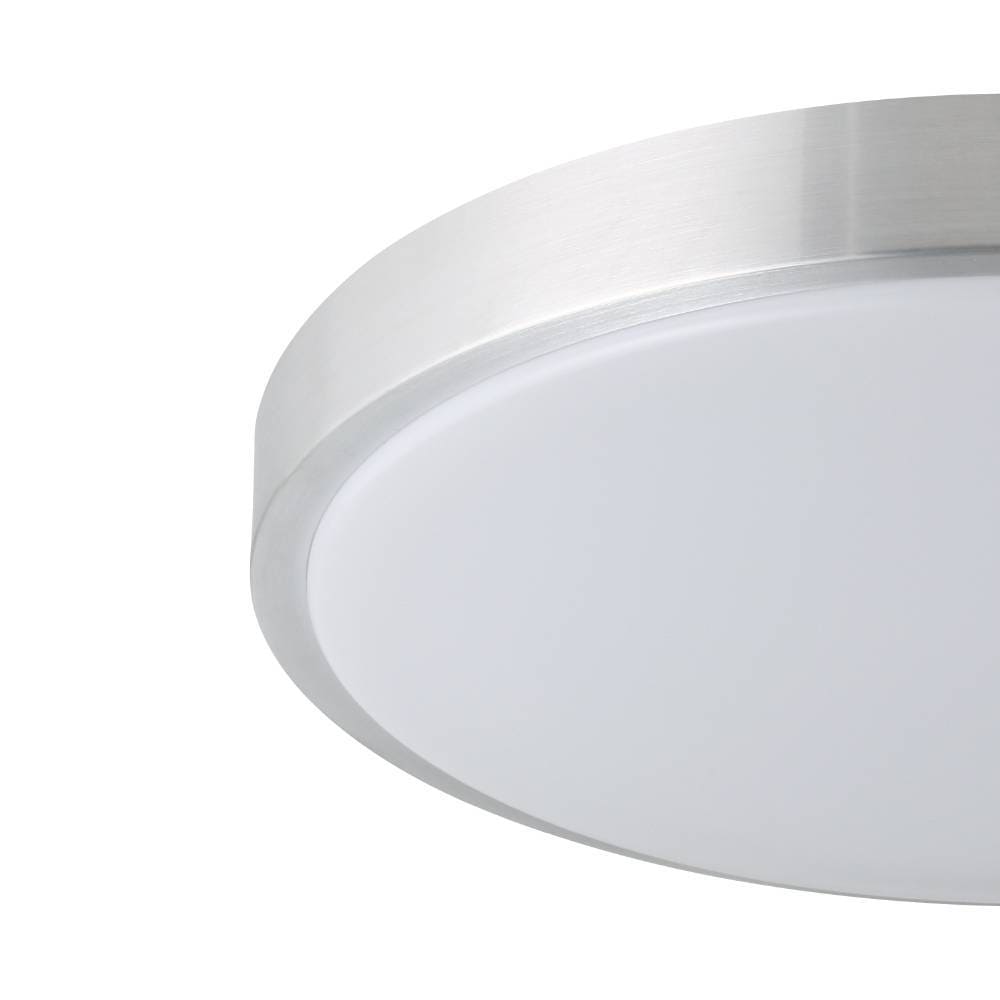 EGLO Deckenleuchte »COMPETA 1 Deckenlampe, weiß, nickel-matt, rund, Wohnzimmerlampe«, 1 flammig, Leuchtmittel LED-Board | LED fest integriert, Stahl und Kunststoff, Esszimmer, Industrial, minimalistisch, Ø43cm