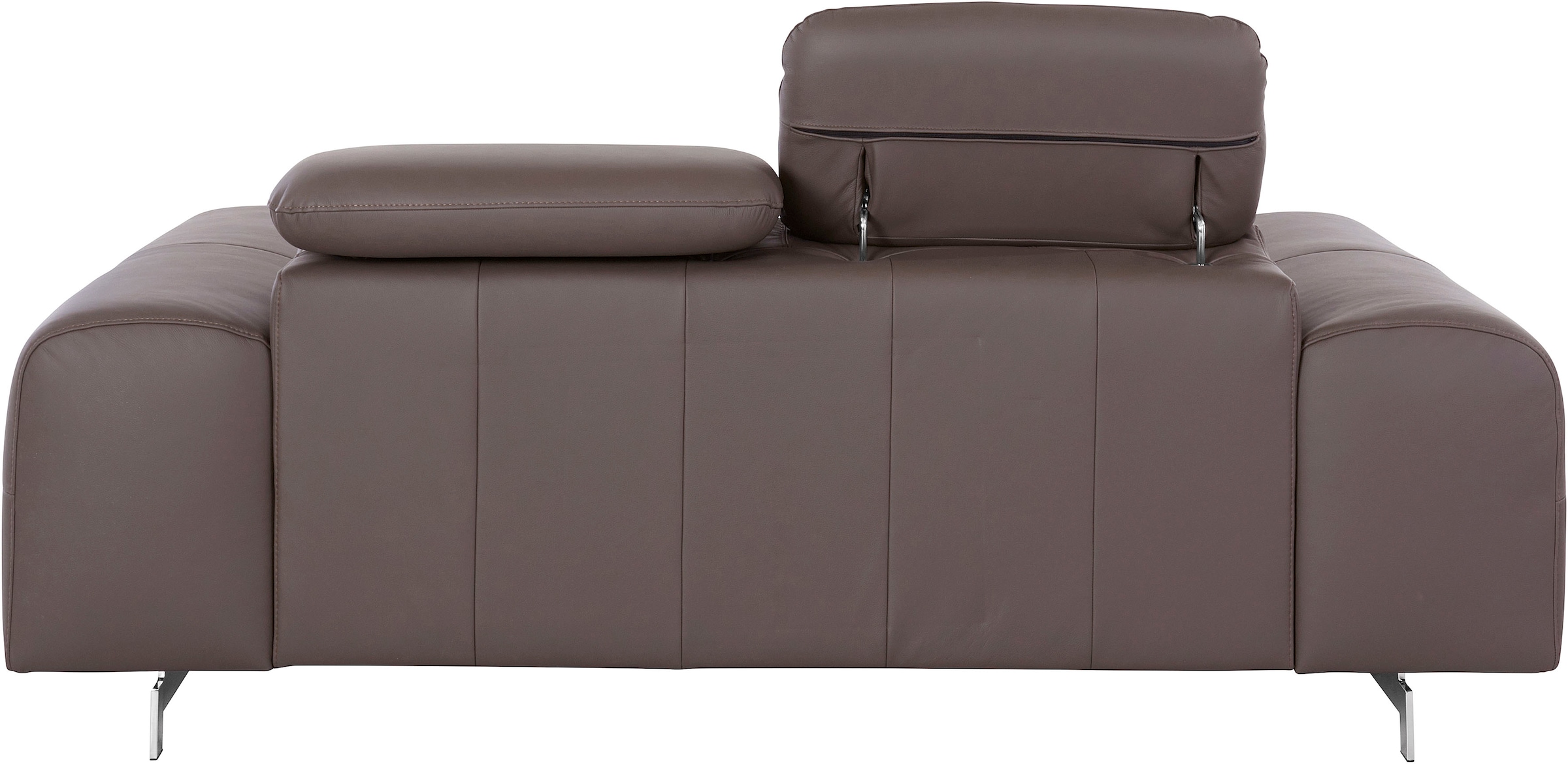 COTTA 2-Sitzer »Chef«, Big-Sofa mit Kopfteilverstellung, edle Metallkufen