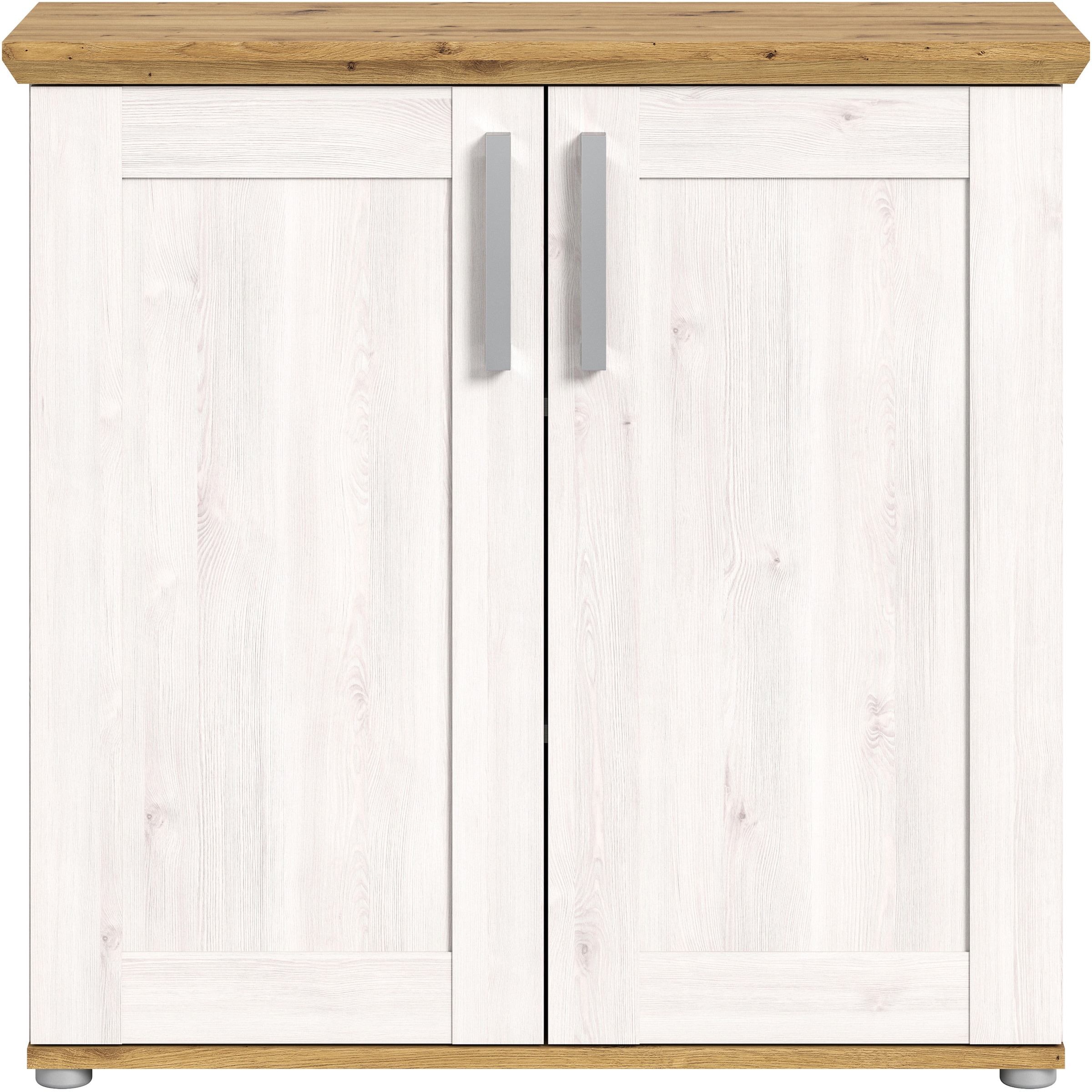 Home affaire Kommode »COSENZA, TOPSELLER!, Breite 95 cm, 2 Türen, 2 Einlegeböden, 3 Fächer«, in Landhausoptik, Anrichte, Schrank, Sideboard