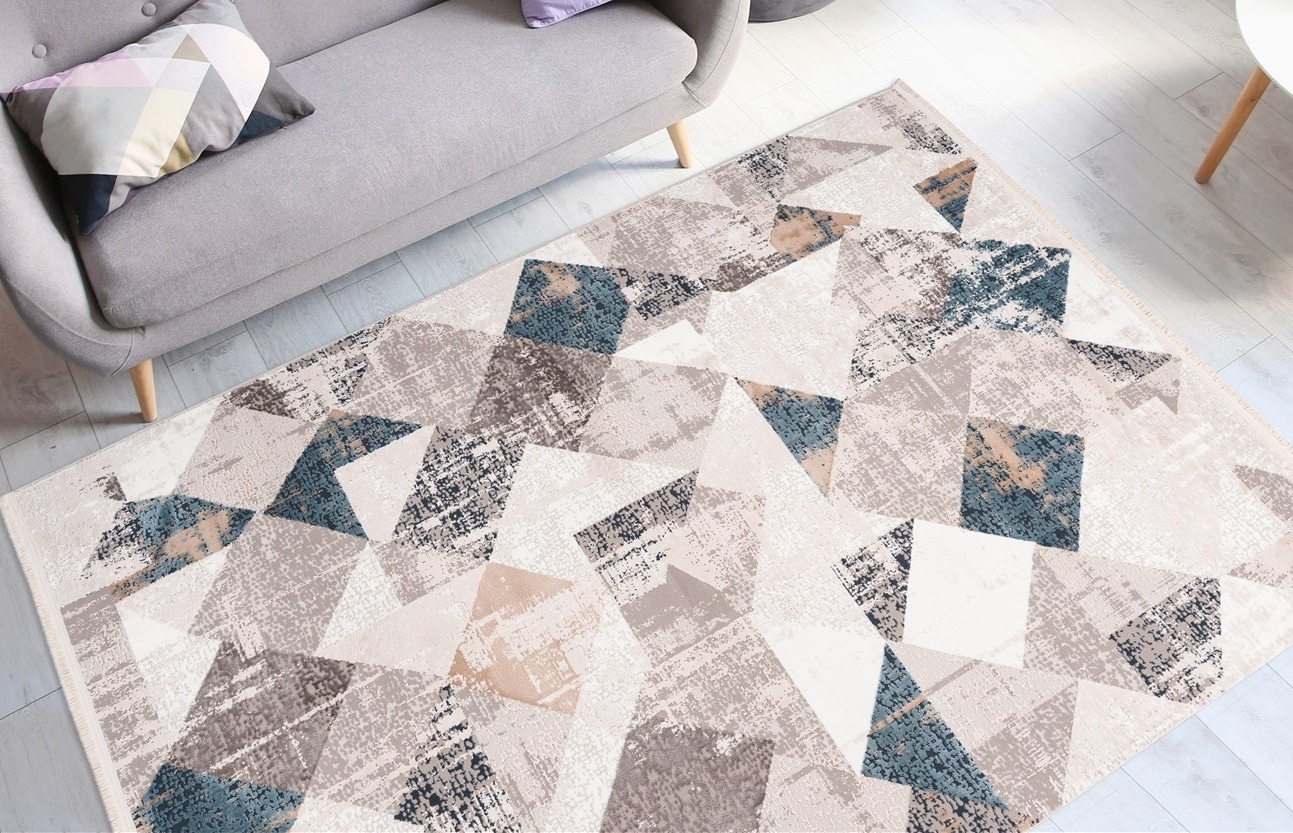 calo-deluxe Teppich »Miran 125«, rechteckig, 12 mm Höhe, Vintage Design, mit Fransen, Wohnzimmer