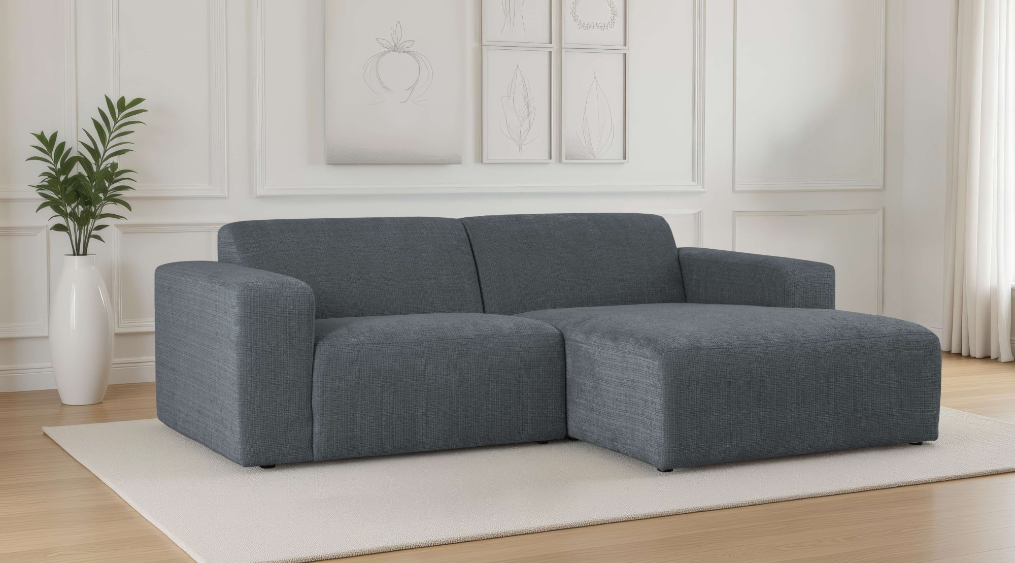 OTTO home Ecksofa »Koa, 228 cm, L-Form, Modulsofa in Cord, Chenille, Strukt günstig online kaufen