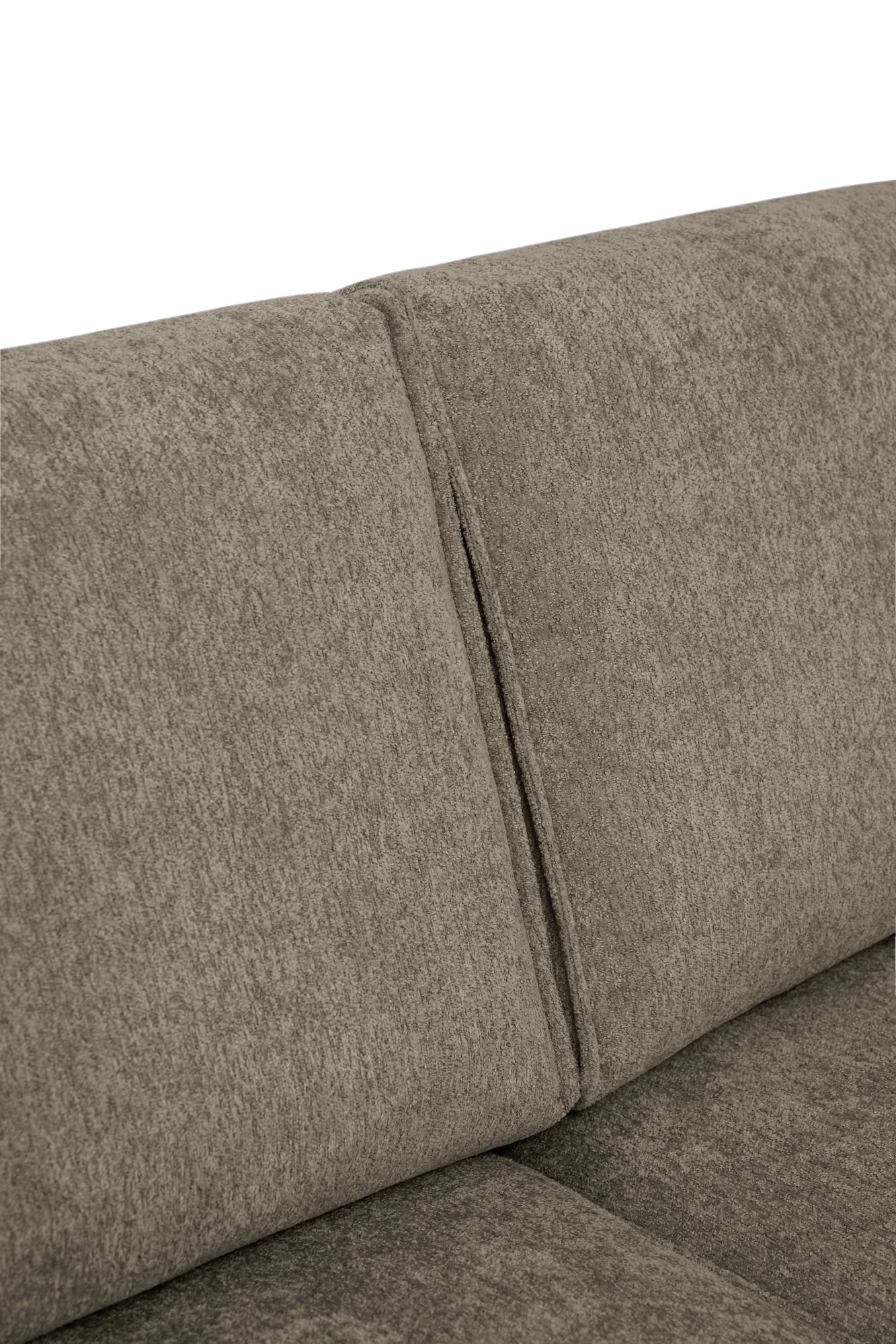 Places of Style 3-Sitzer »3er Sofa Oland, Struktur, Flachgewebe, Luxus-Microfaser, Boucle«, 224 cm, Wellenunterfederung, Skandi-Design, Metallfüße